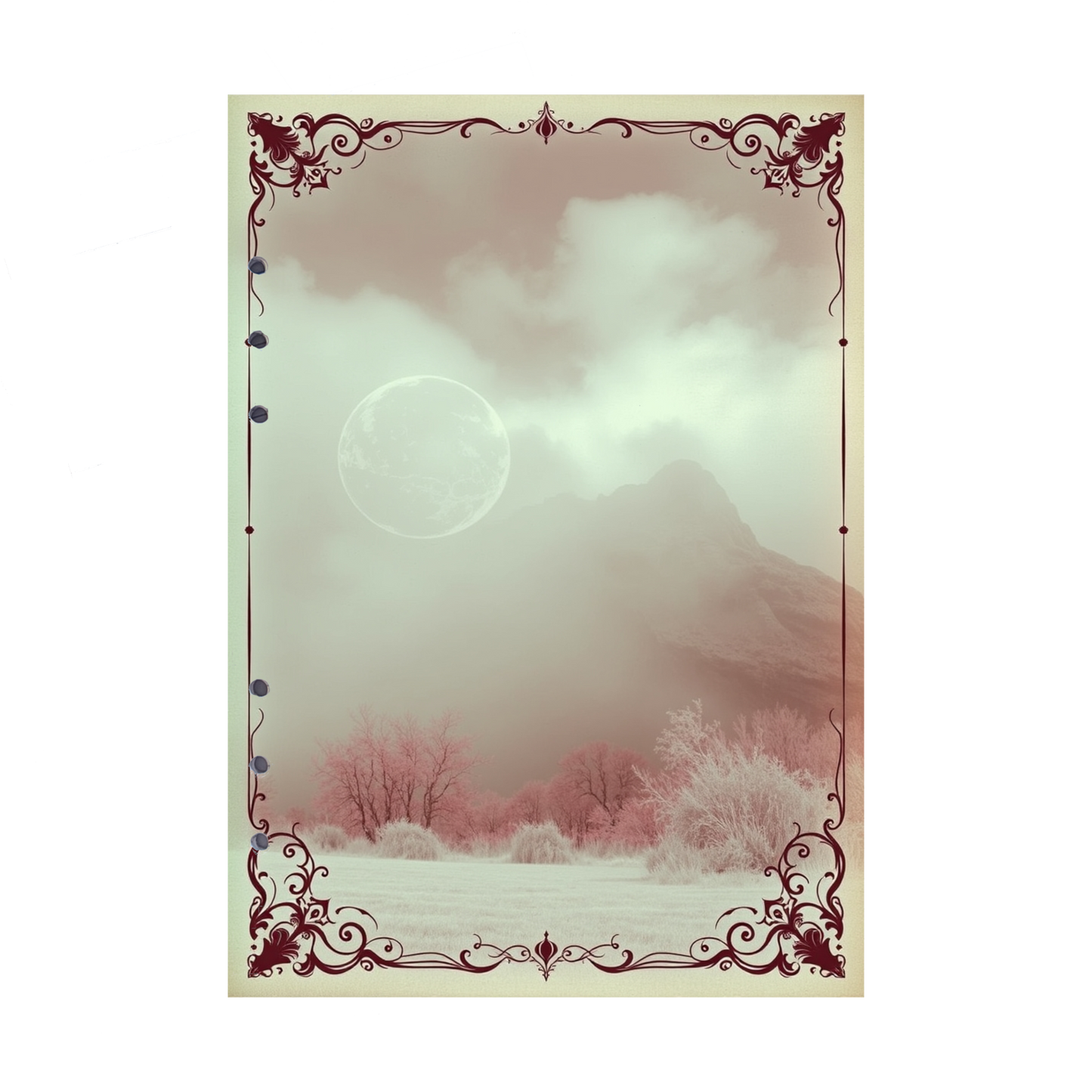 DIN A5 Ringbucheinlagen 6-fach Lochung mit Motiv | Bild Mystic Fog 101