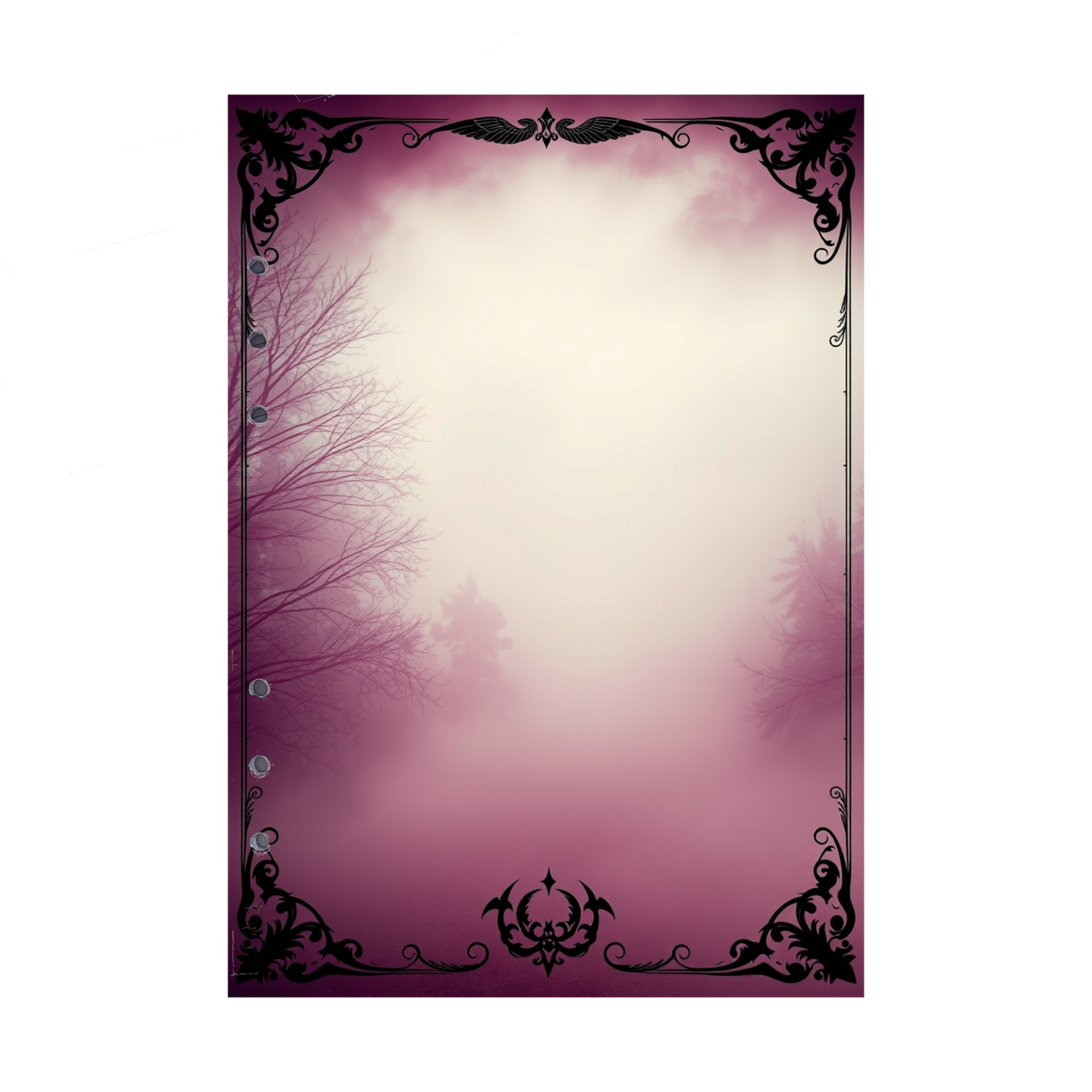 DIN A5 Ringbucheinlagen 6-fach Lochung mit Motiv | Bild Mystic Fog 102