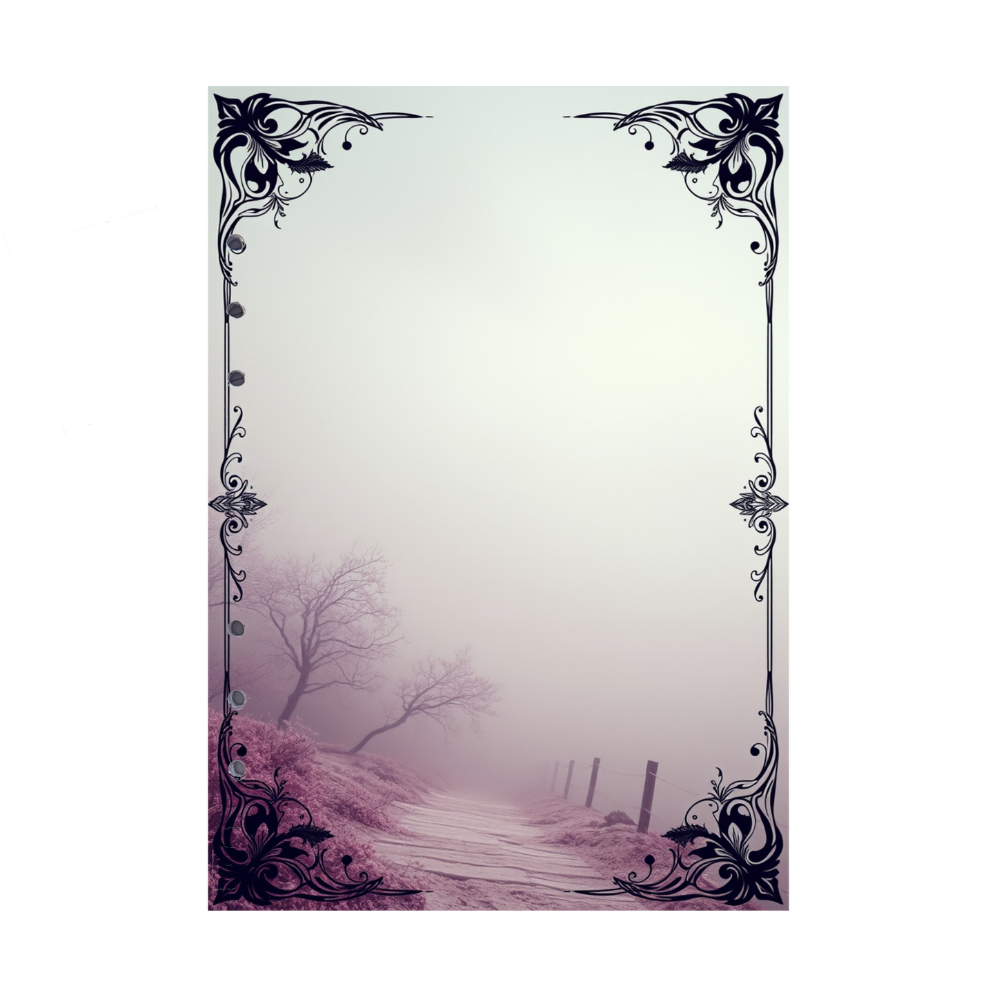 DIN A5 Ringbucheinlagen 6-fach Lochung mit Motiv | Bild Mystic Fog 103