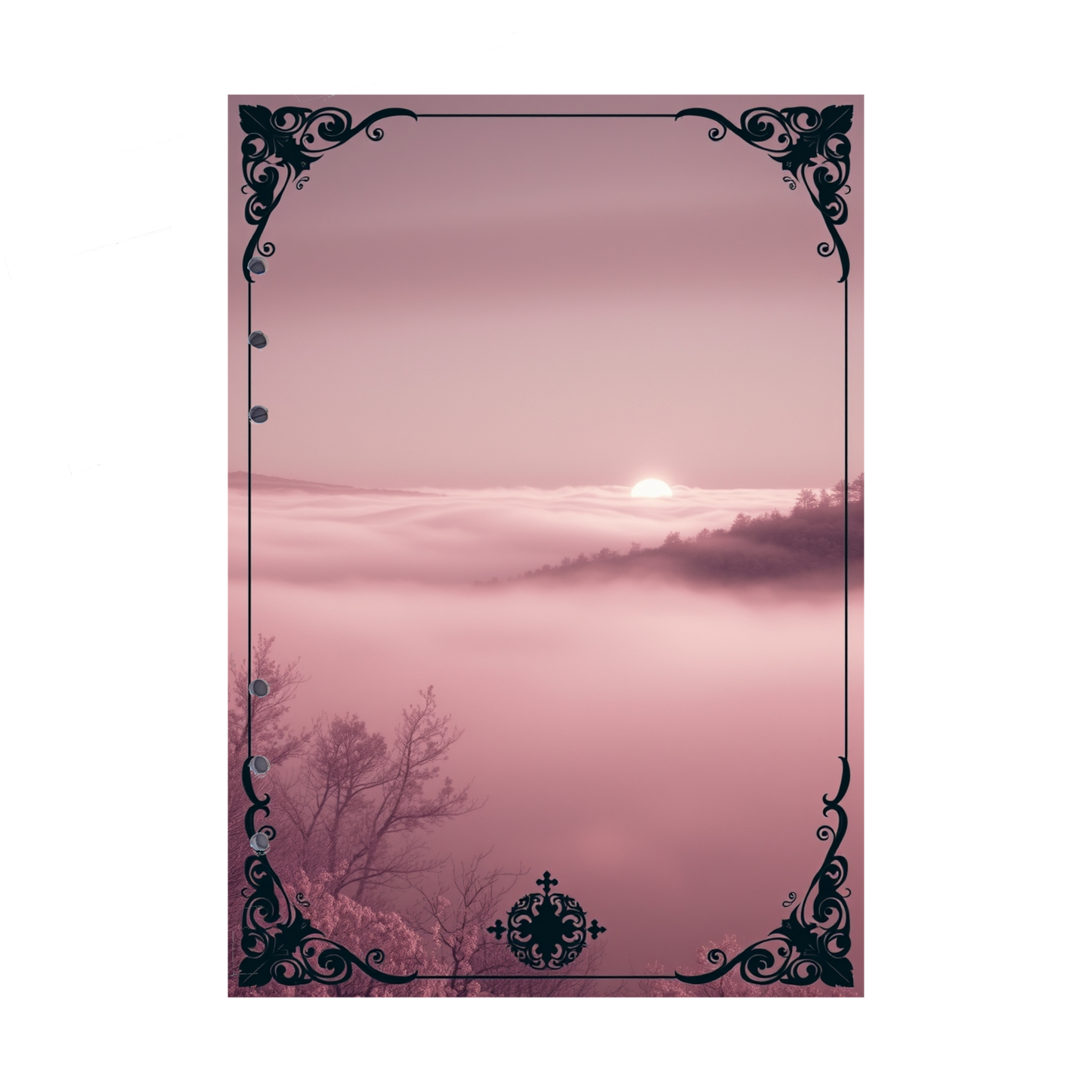 DIN A5 Ringbucheinlagen 6-fach Lochung mit Motiv | Bild Mystic Fog 104
