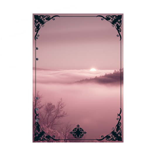 DIN A5 Ringbucheinlagen 6-fach Lochung mit Motiv | Bild Mystic Fog 104