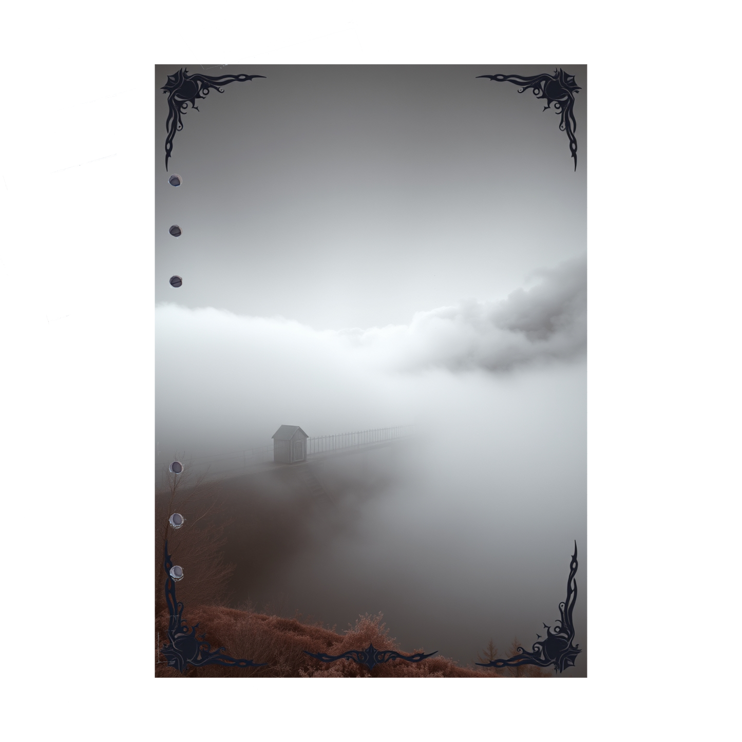 DIN A5 Ringbucheinlagen 6-fach Lochung mit Motiv | Bild Mystic Fog 106