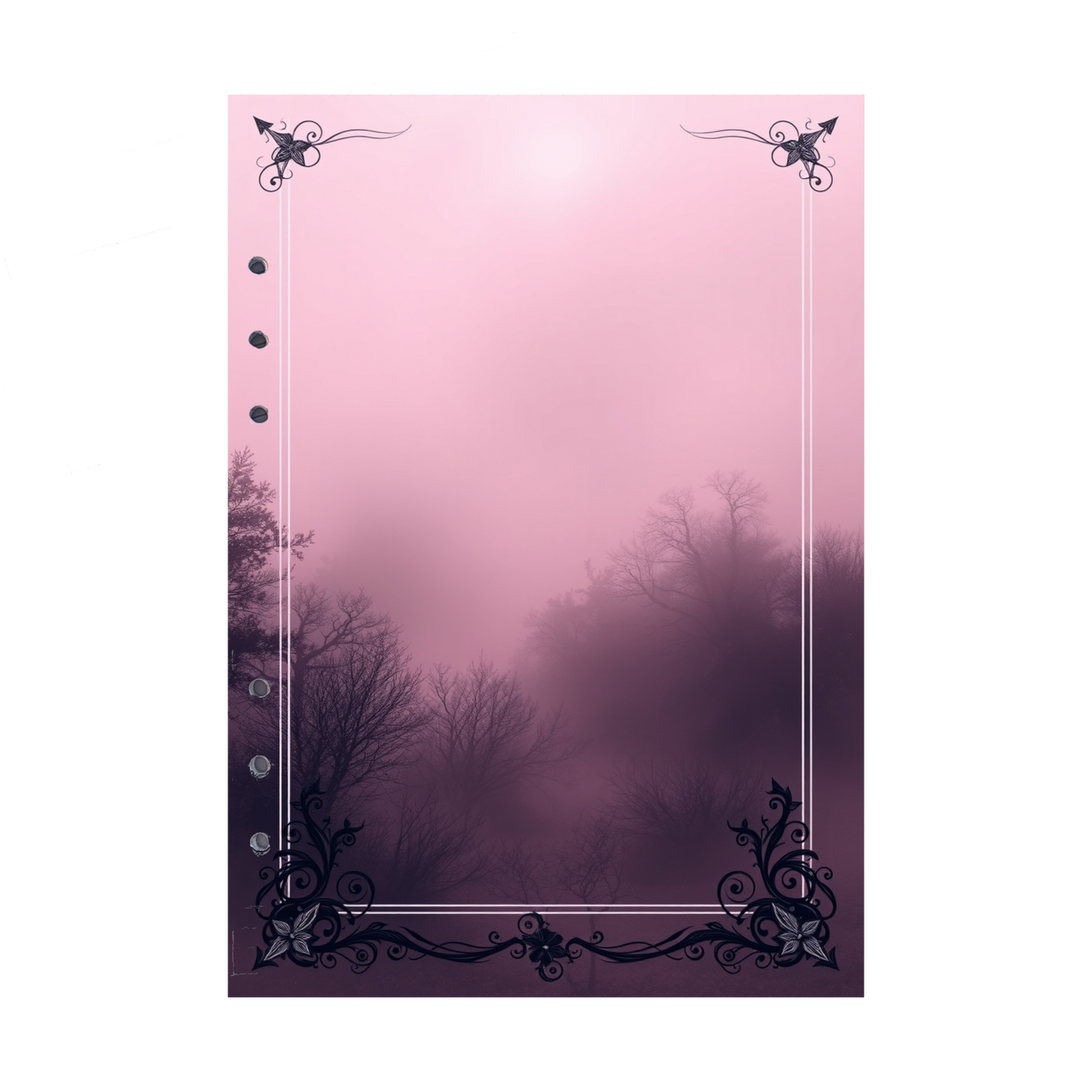 DIN A5 Ringbucheinlagen 6-fach Lochung mit Motiv | Bild Mystic Fog 14
