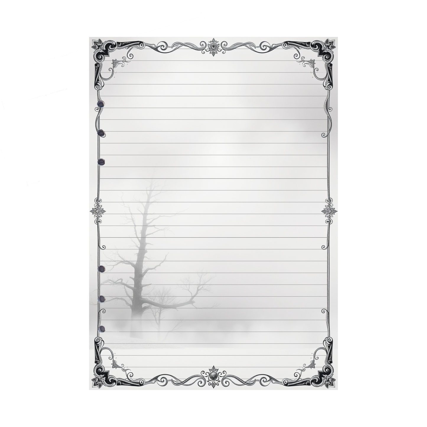 DIN A5 Ringbucheinlagen 6-fach Lochung mit Motiv | Bild Mystic Fog 20