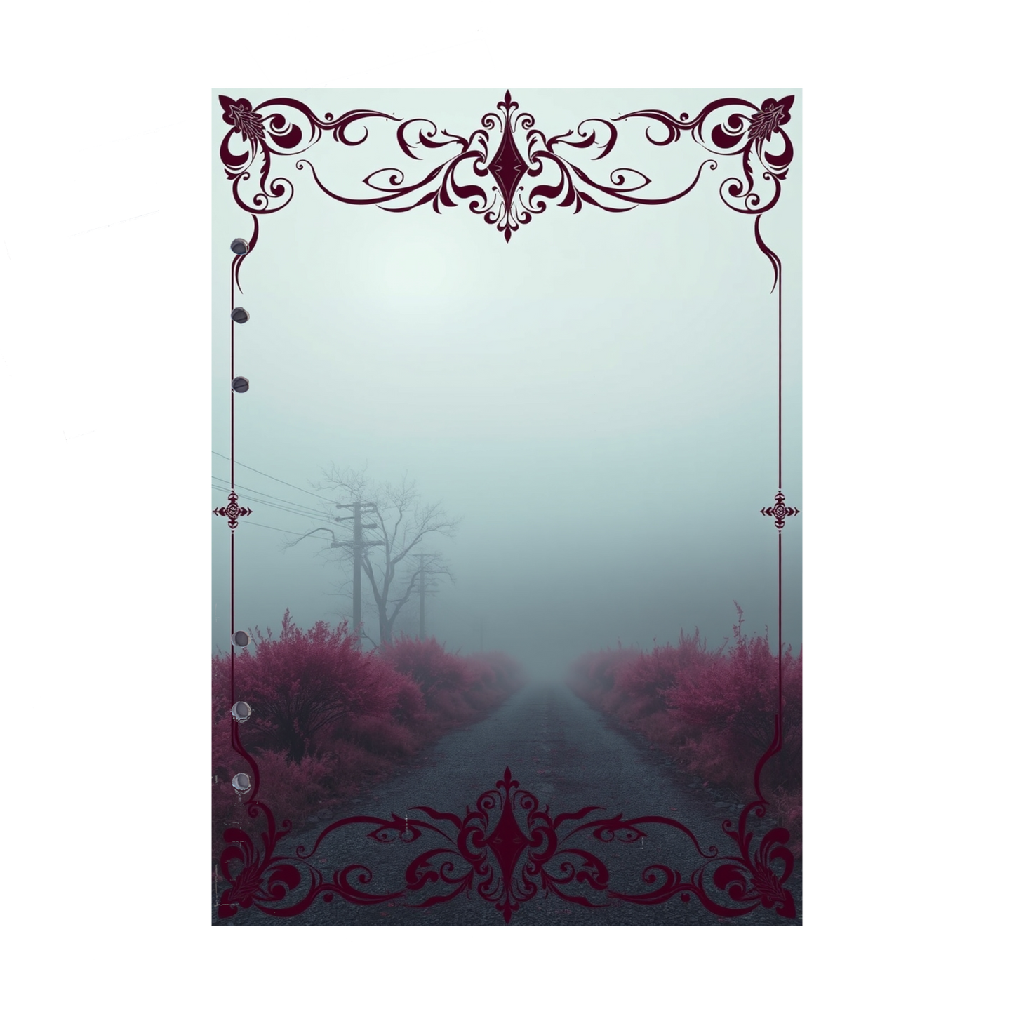 DIN A5 Ringbucheinlagen 6-fach Lochung mit Motiv | Bild Mystic Fog 3