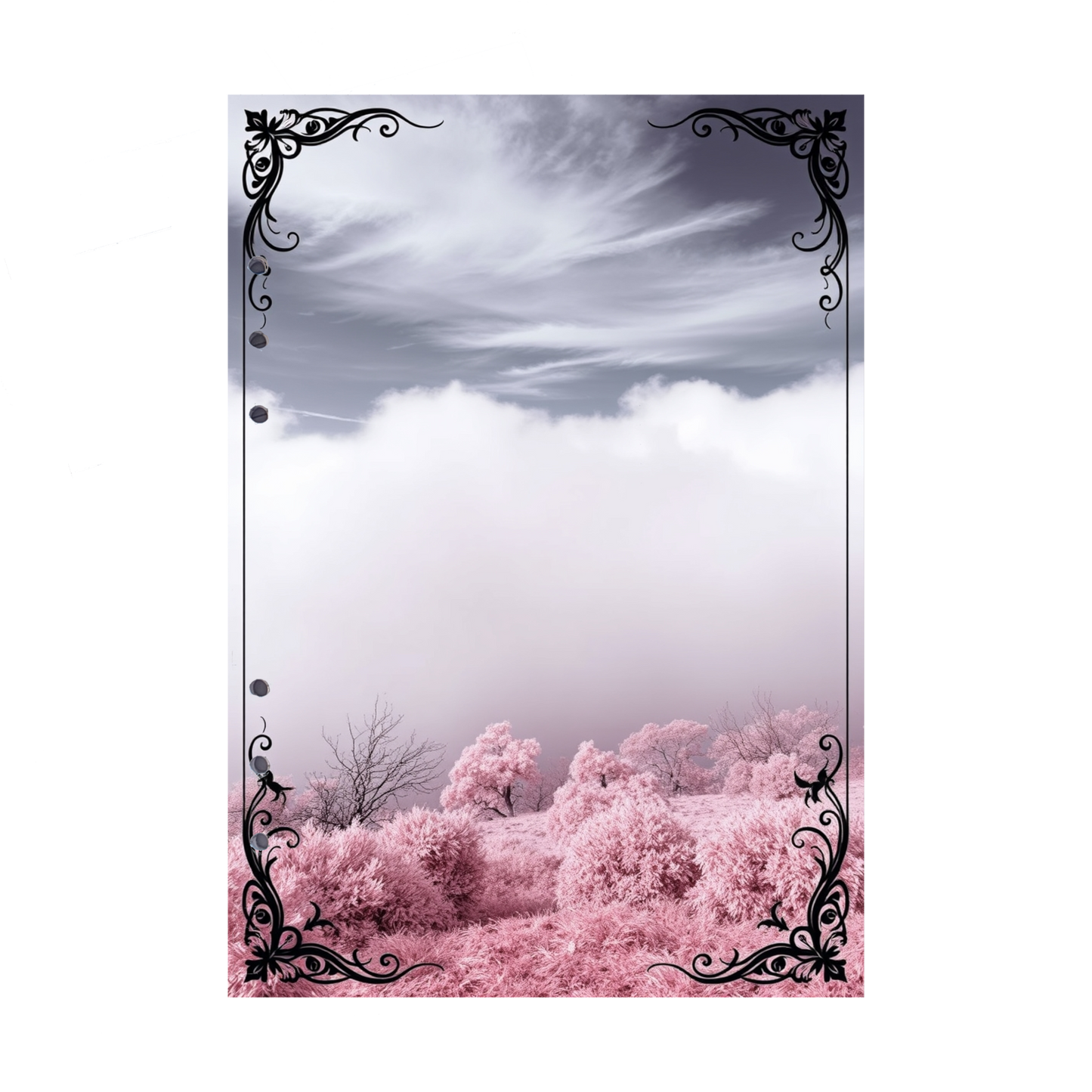 DIN A5 Ringbucheinlagen 6-fach Lochung mit Motiv | Bild Mystic Fog 30