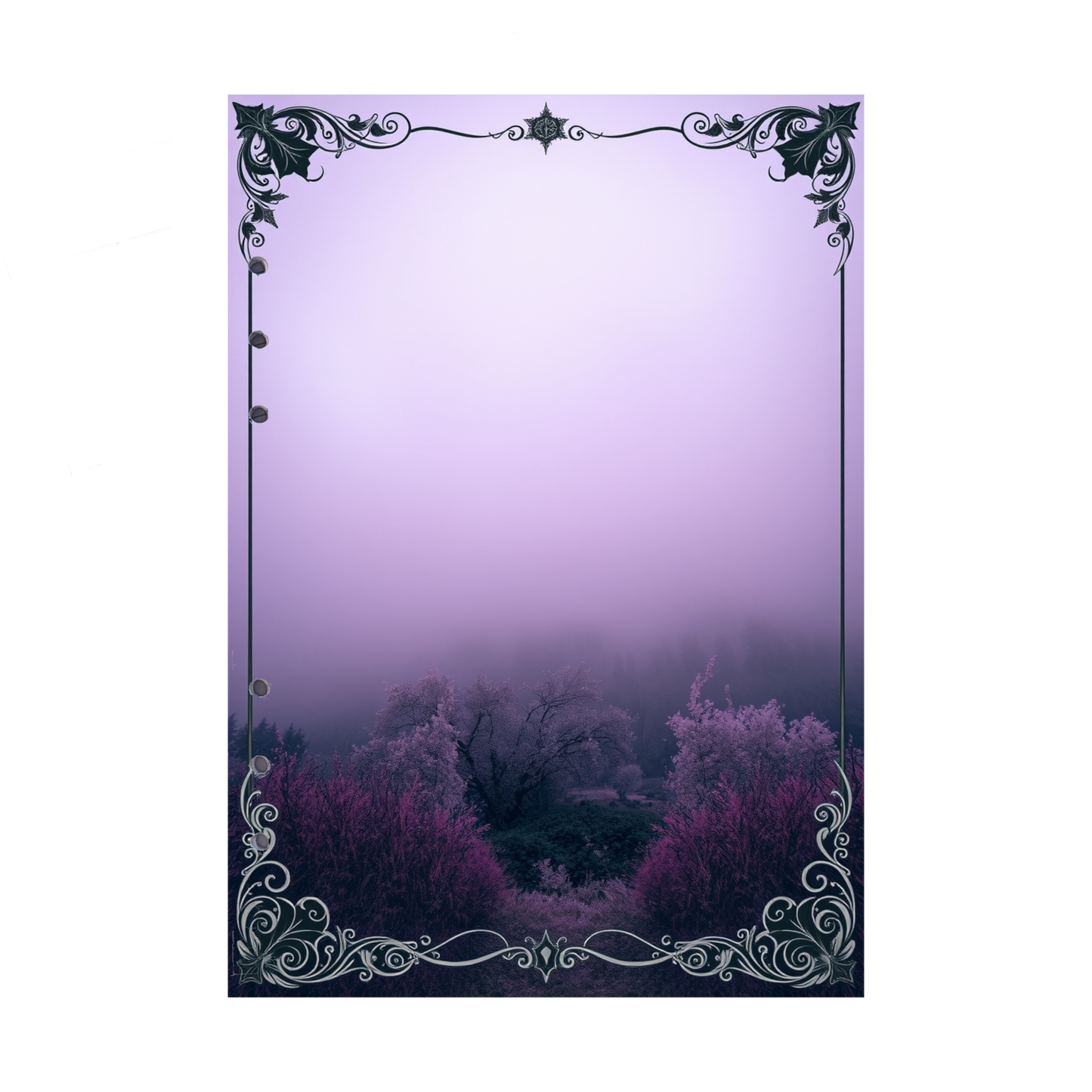 DIN A5 Ringbucheinlagen 6-fach Lochung mit Motiv | Bild Mystic Fog 31