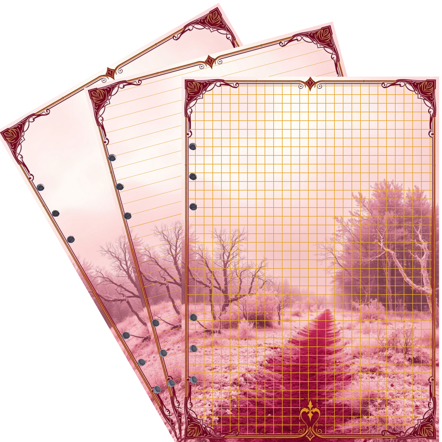 DIN A5 Ringbucheinlagen 6-fach Lochung mit Motiv | Bild Mystic Fog 35