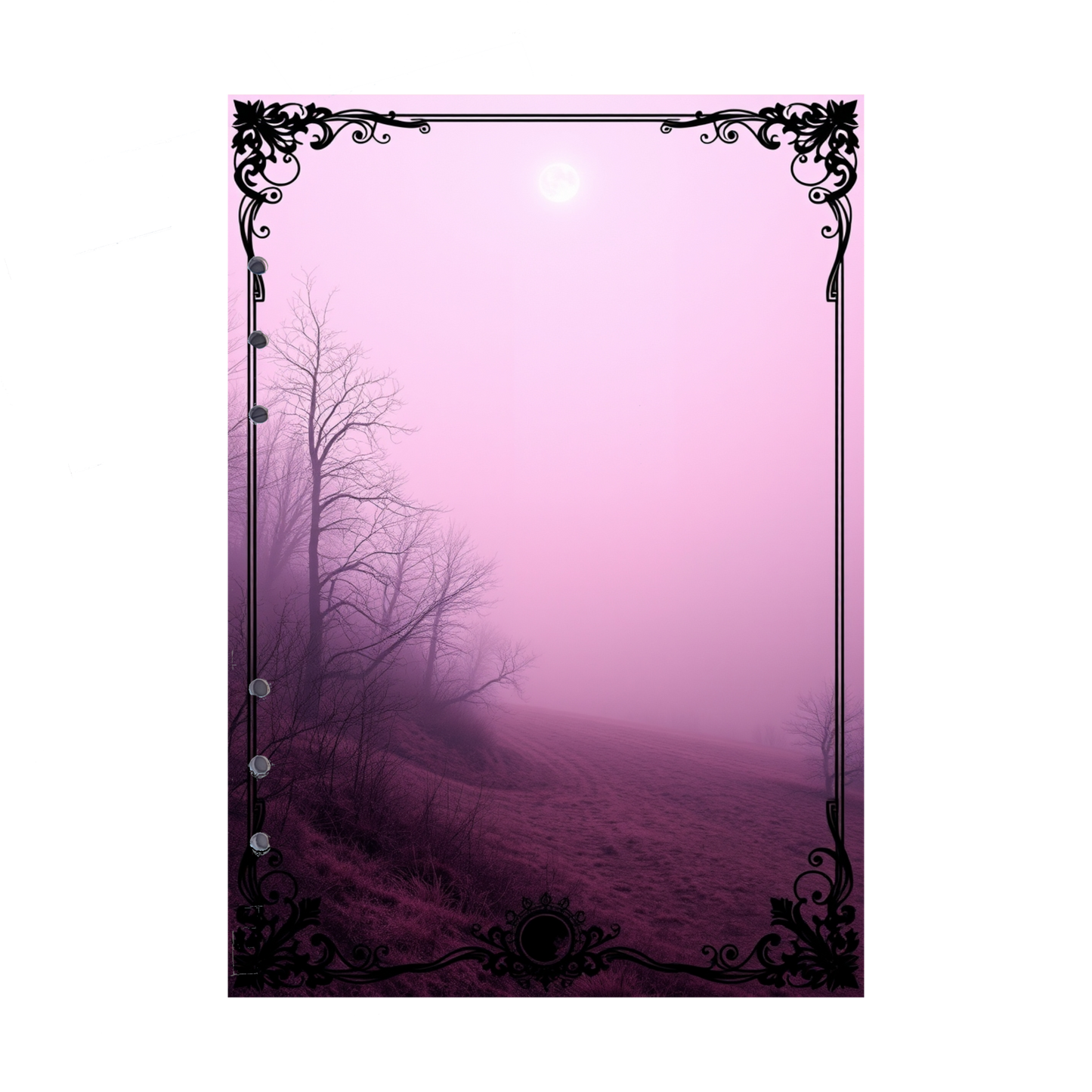 DIN A5 Ringbucheinlagen 6-fach Lochung mit Motiv | Bild Mystic Fog 36