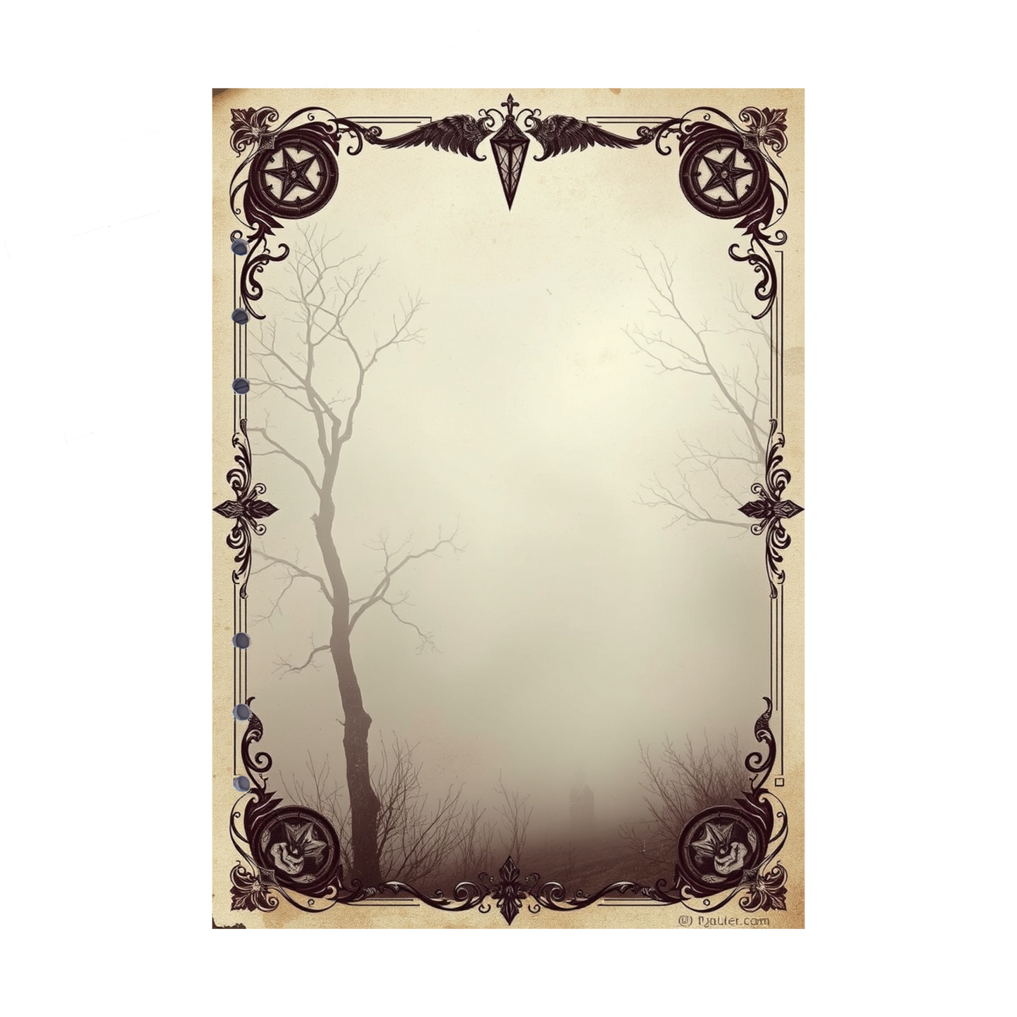 DIN A5 Ringbucheinlagen 6-fach Lochung mit Motiv | Bild Mystic Fog 4