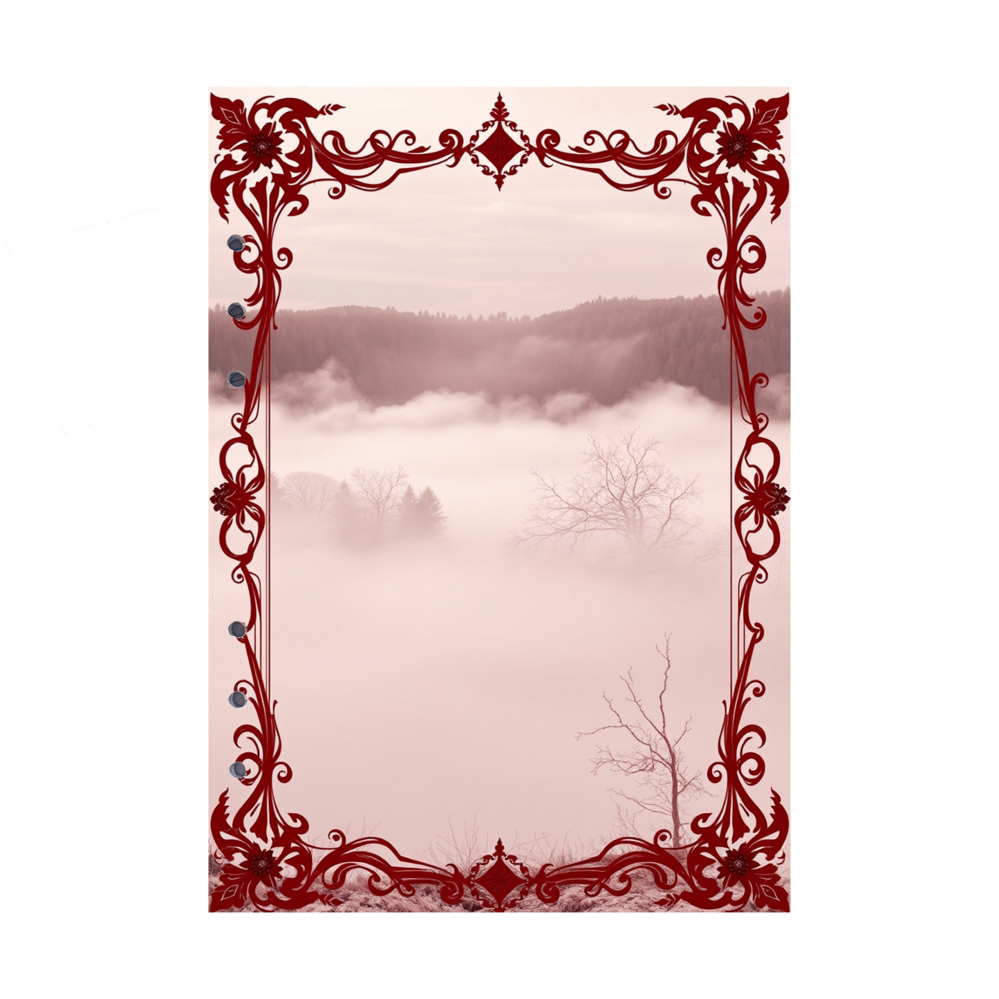 DIN A5 Ringbucheinlagen 6-fach Lochung mit Motiv | Bild Mystic Fog 40