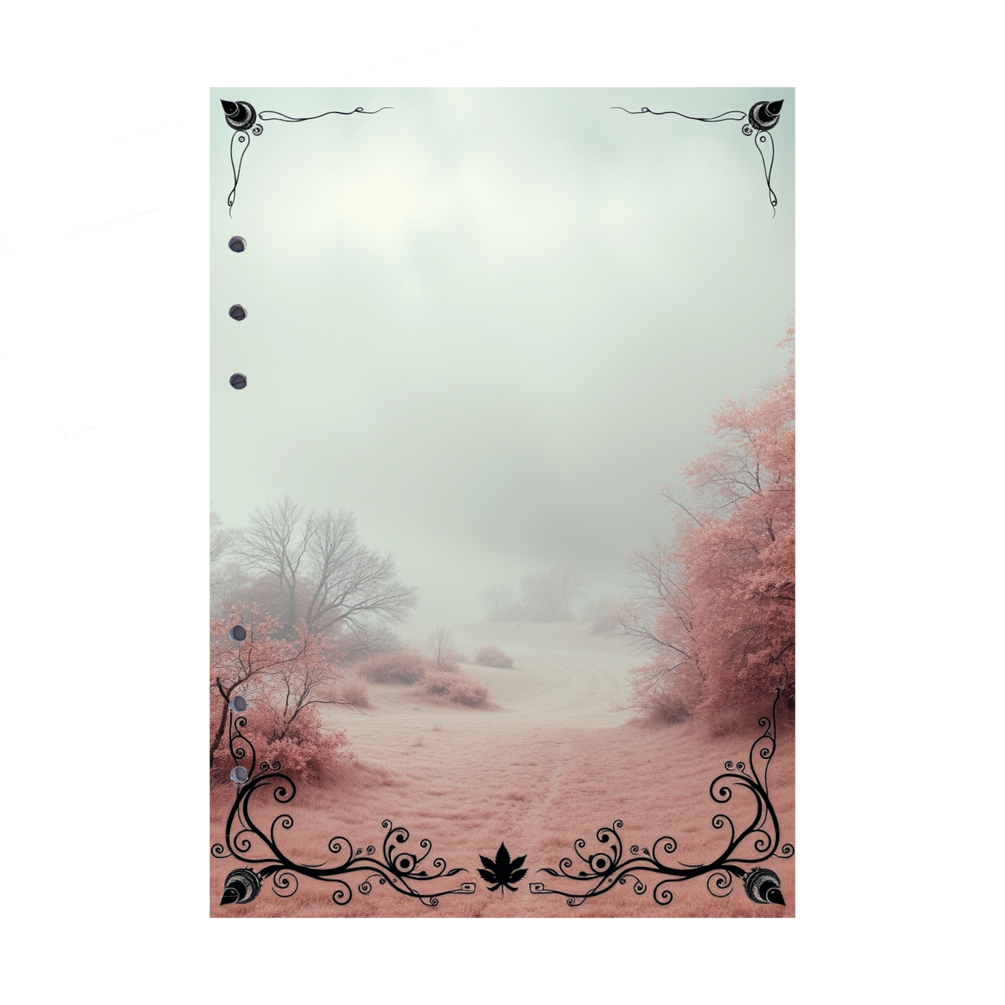 DIN A5 Ringbucheinlagen 6-fach Lochung mit Motiv | Bild Mystic Fog 41