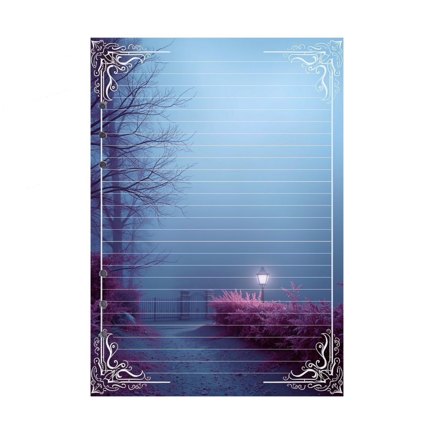 DIN A5 Ringbucheinlagen 6-fach Lochung mit Motiv | Bild Mystic Fog 46
