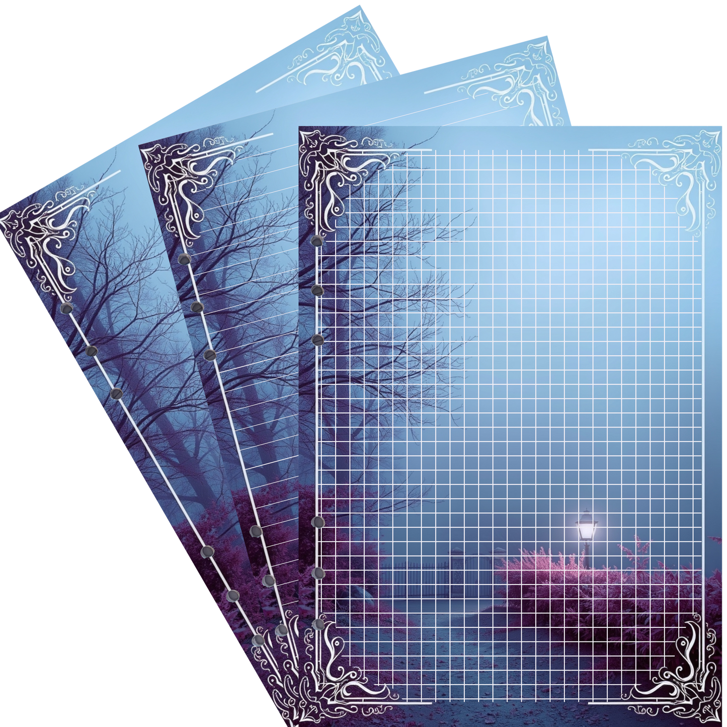 DIN A5 Ringbucheinlagen 6-fach Lochung mit Motiv | Bild Mystic Fog 46