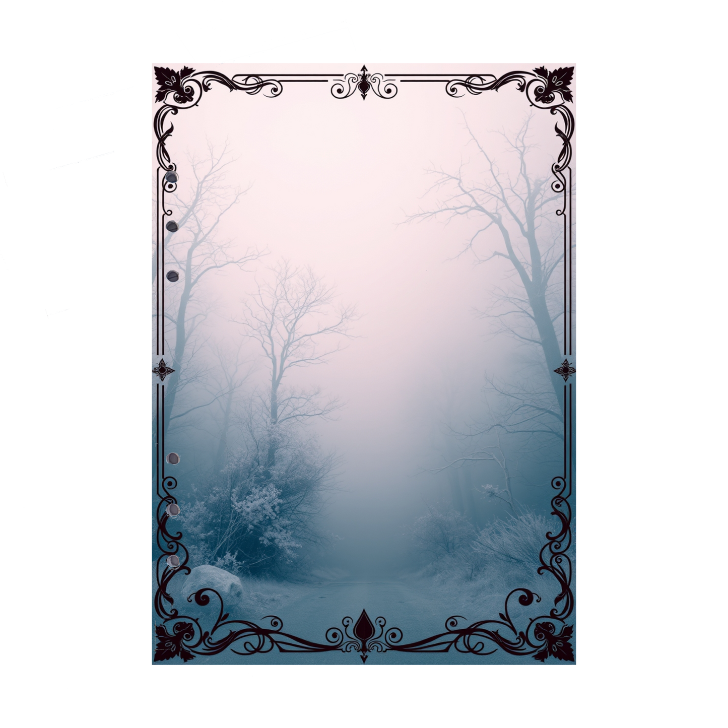 DIN A5 Ringbucheinlagen 6-fach Lochung mit Motiv | Bild Mystic Fog 47