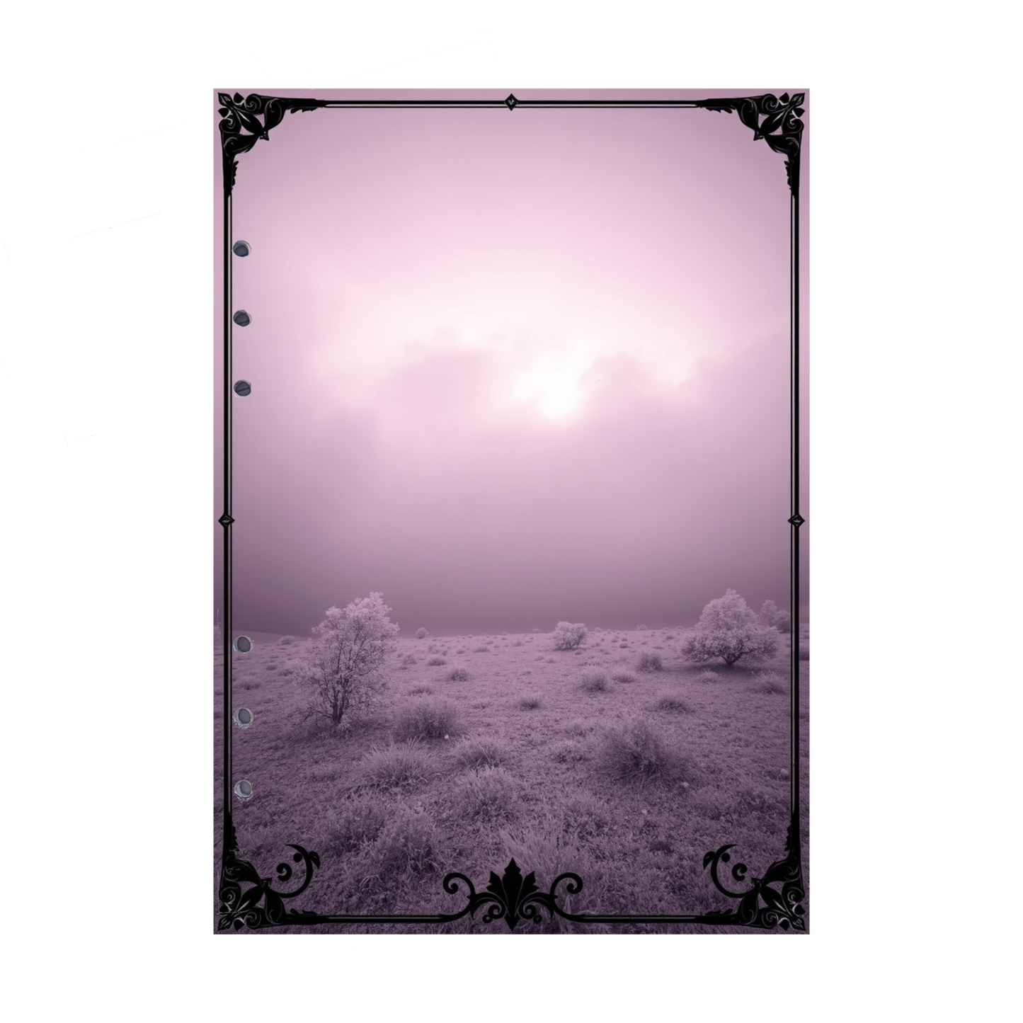 DIN A5 Ringbucheinlagen 6-fach Lochung mit Motiv | Bild Mystic Fog 53
