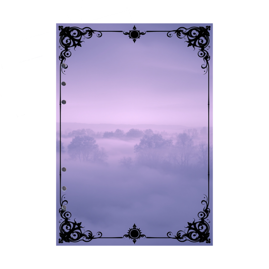 DIN A5 Ringbucheinlagen 6-fach Lochung mit Motiv | Bild Mystic Fog 55