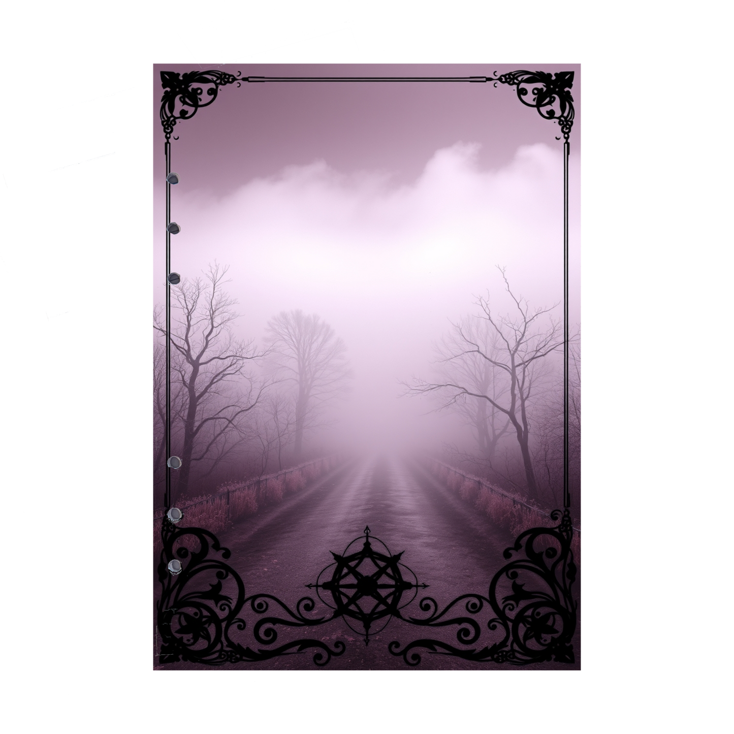 DIN A5 Ringbucheinlagen 6-fach Lochung mit Motiv | Bild Mystic Fog 56