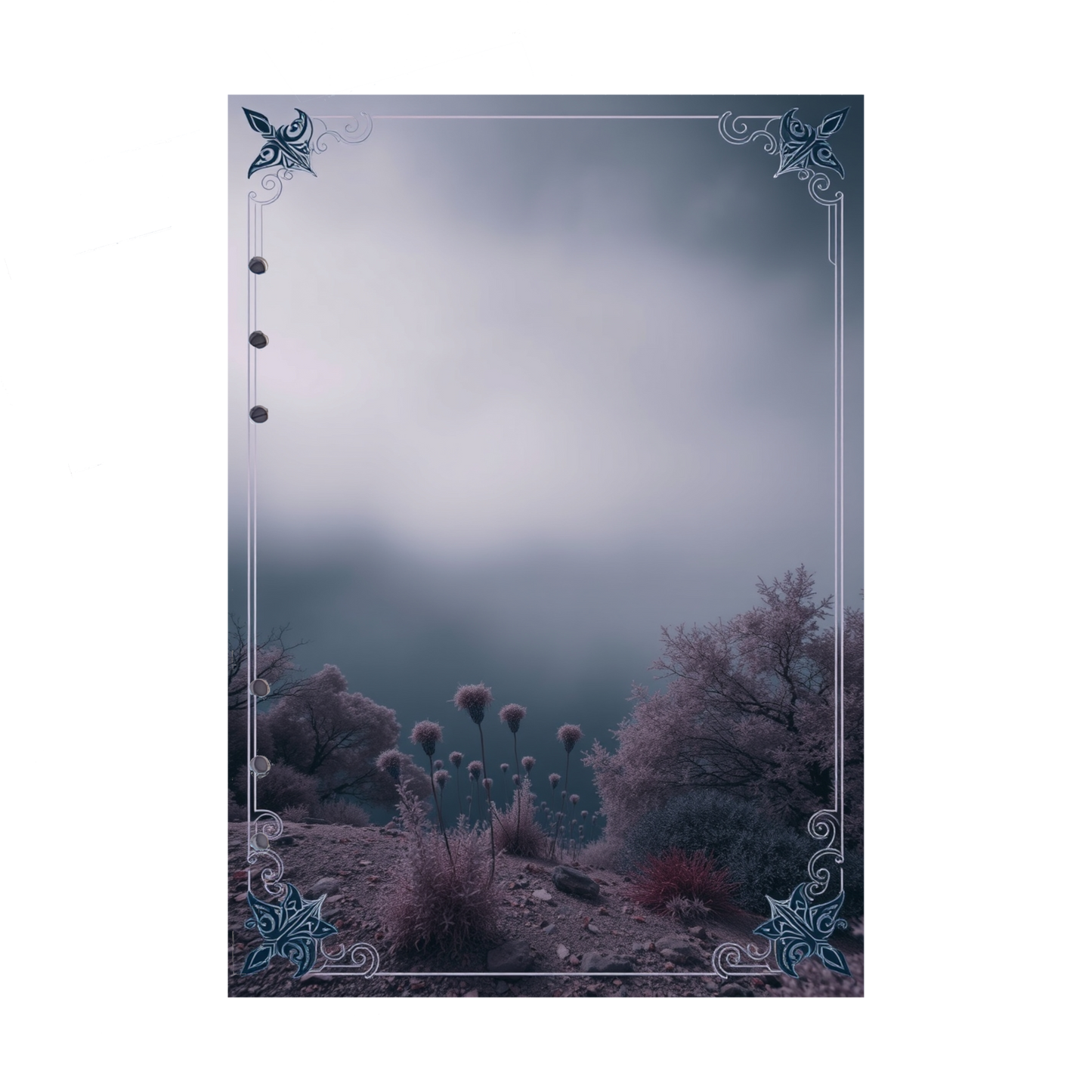 DIN A5 Ringbucheinlagen 6-fach Lochung mit Motiv | Bild Mystic Fog 61