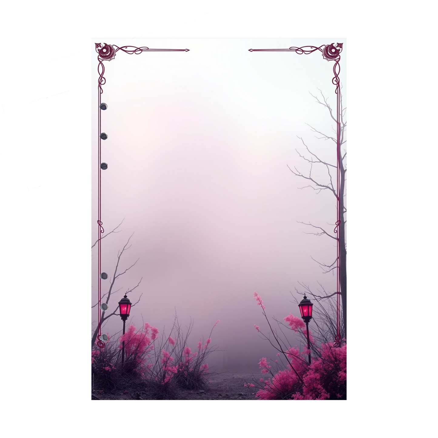 DIN A5 Ringbucheinlagen 6-fach Lochung mit Motiv | Bild Mystic Fog 7