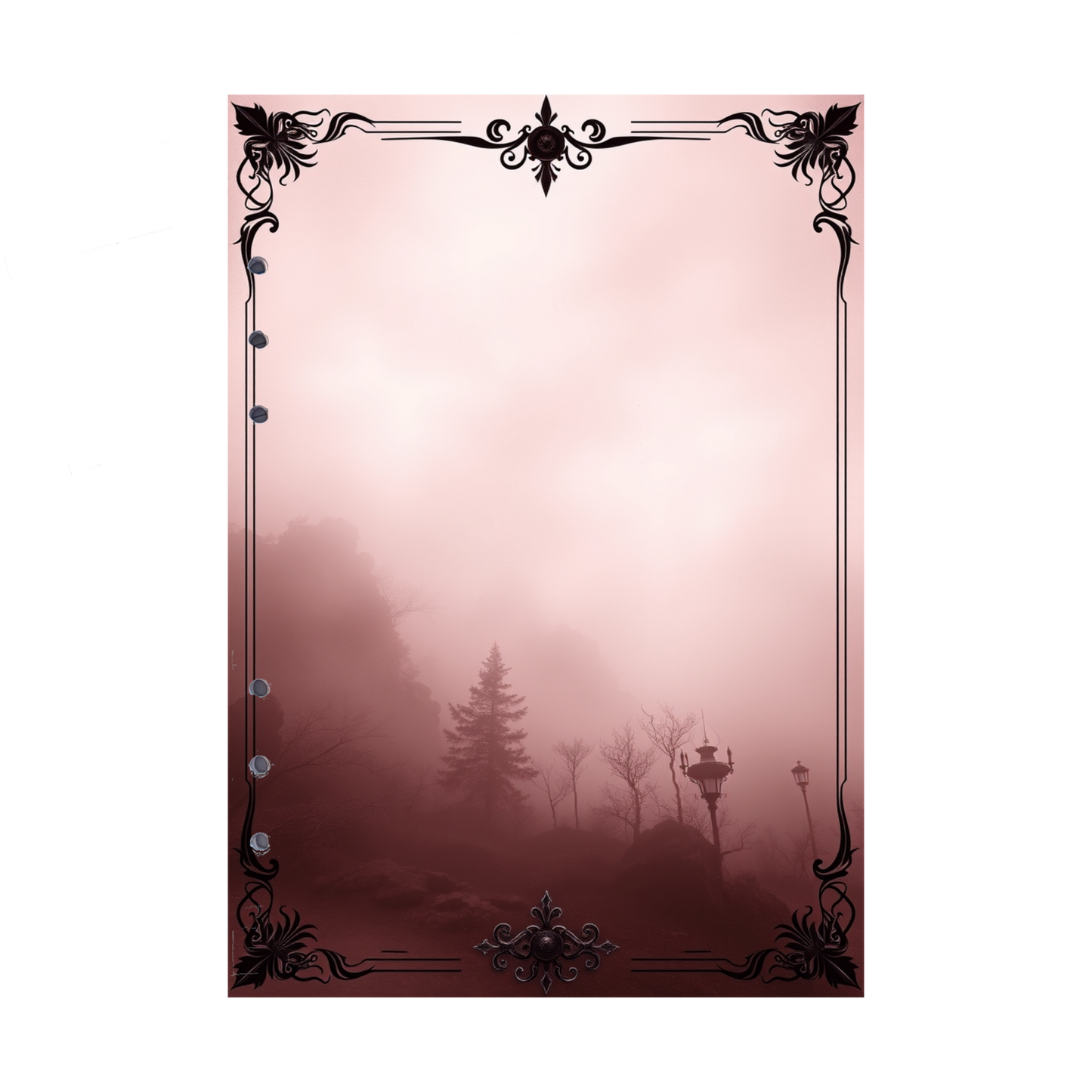 DIN A5 Ringbucheinlagen 6-fach Lochung mit Motiv | Bild Mystic Fog 74