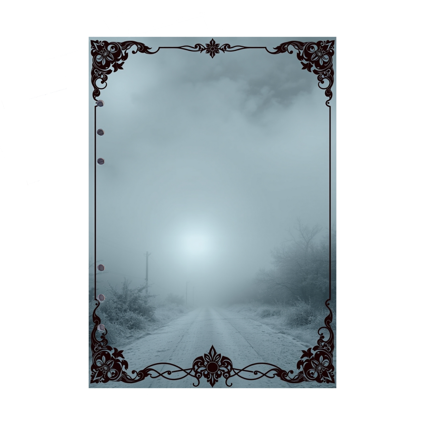 DIN A5 Ringbucheinlagen 6-fach Lochung mit Motiv | Bild Mystic Fog 85