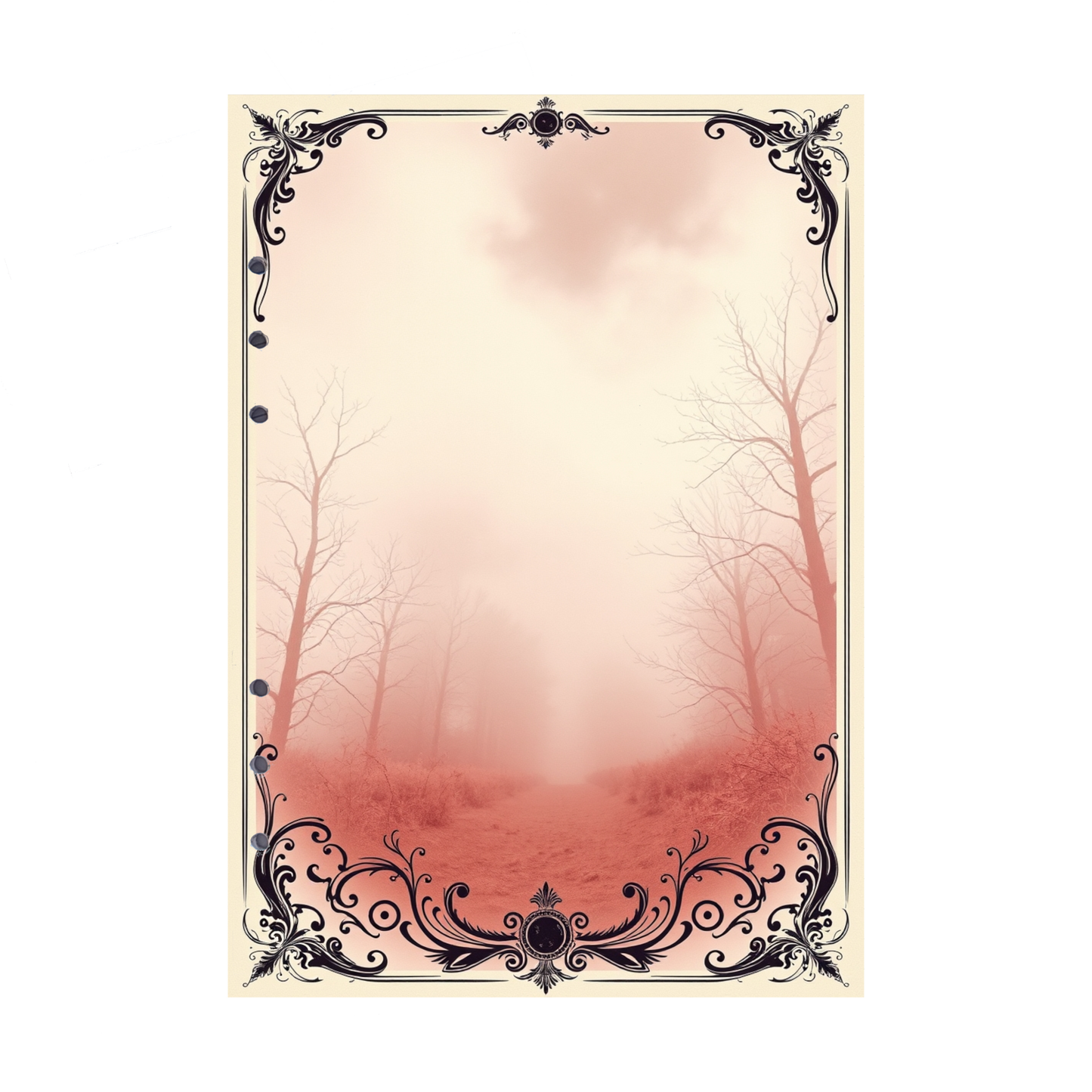 DIN A5 Ringbucheinlagen 6-fach Lochung mit Motiv | Bild Mystic Fog 86