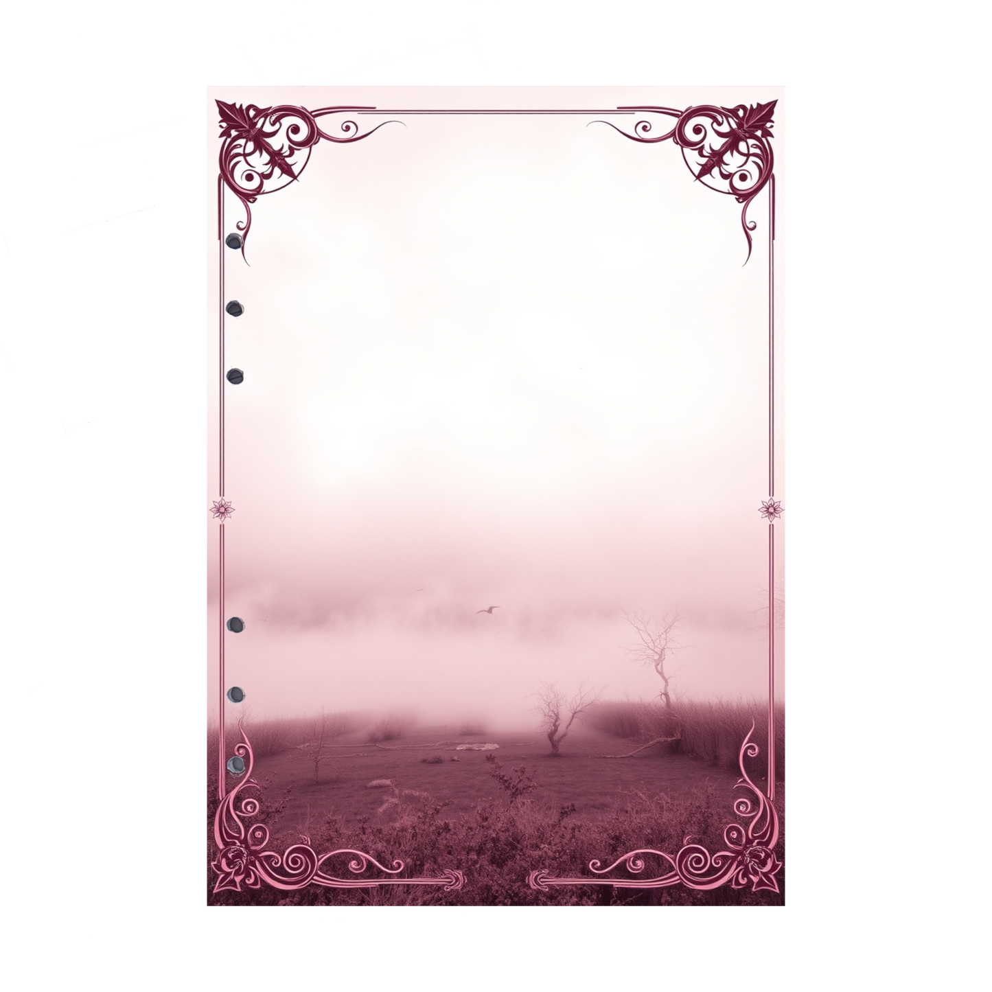 DIN A5 Ringbucheinlagen 6-fach Lochung mit Motiv | Bild Mystic Fog 88
