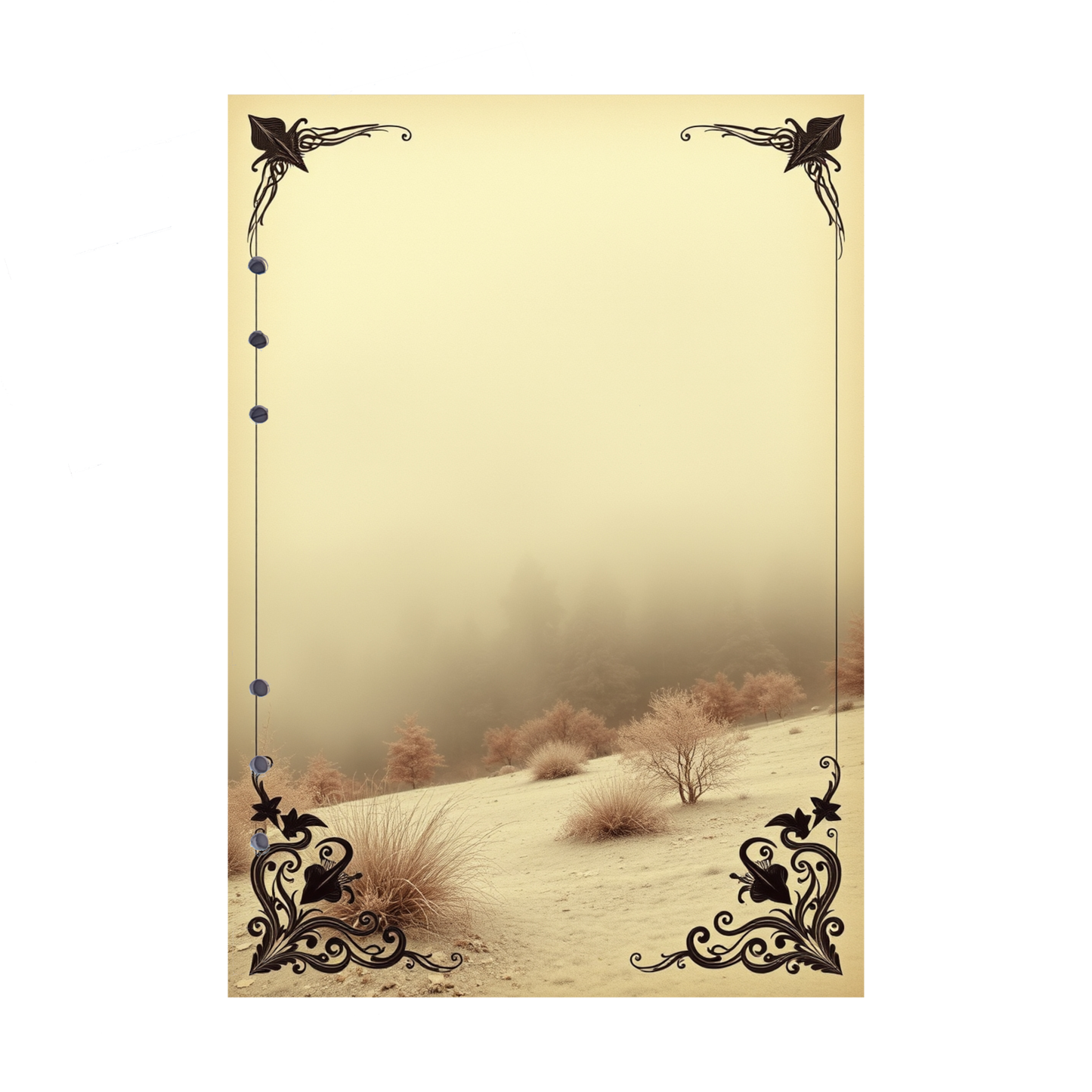 DIN A5 Ringbucheinlagen 6-fach Lochung mit Motiv | Bild Mystic Fog 89