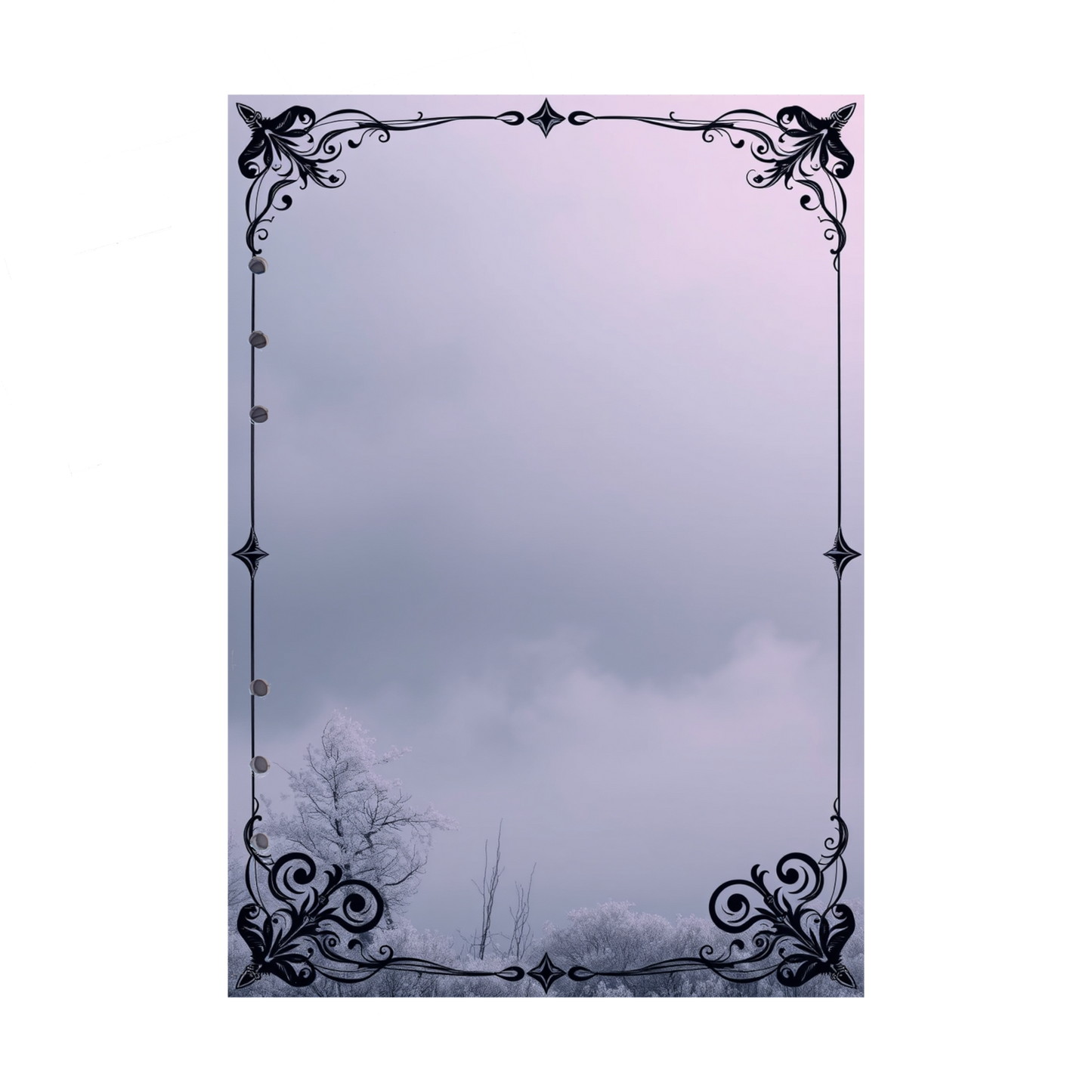 DIN A5 Ringbucheinlagen 6-fach Lochung mit Motiv | Bild Mystic Fog 91