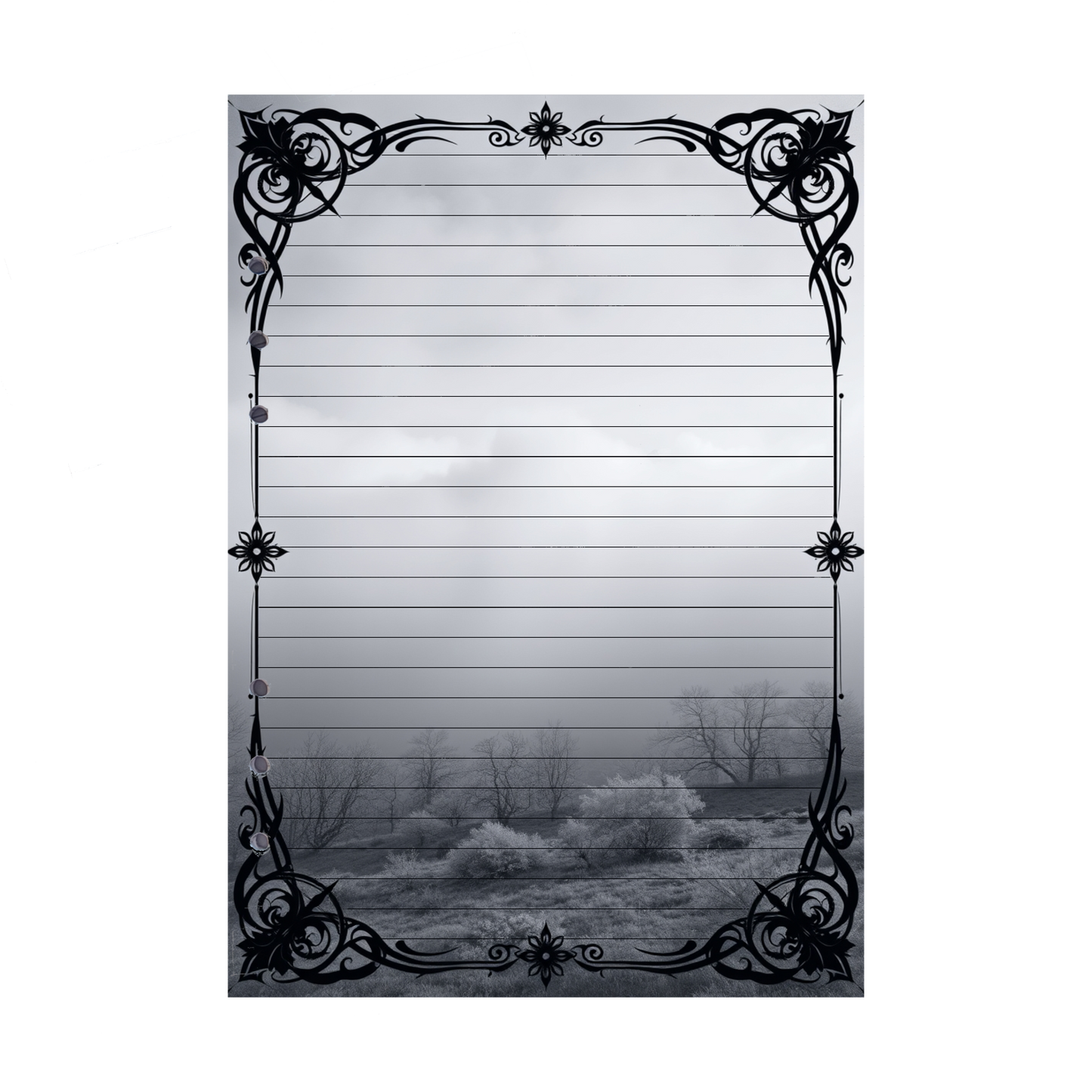 DIN A5 Ringbucheinlagen 6-fach Lochung mit Motiv | Bild Mystic Fog 92