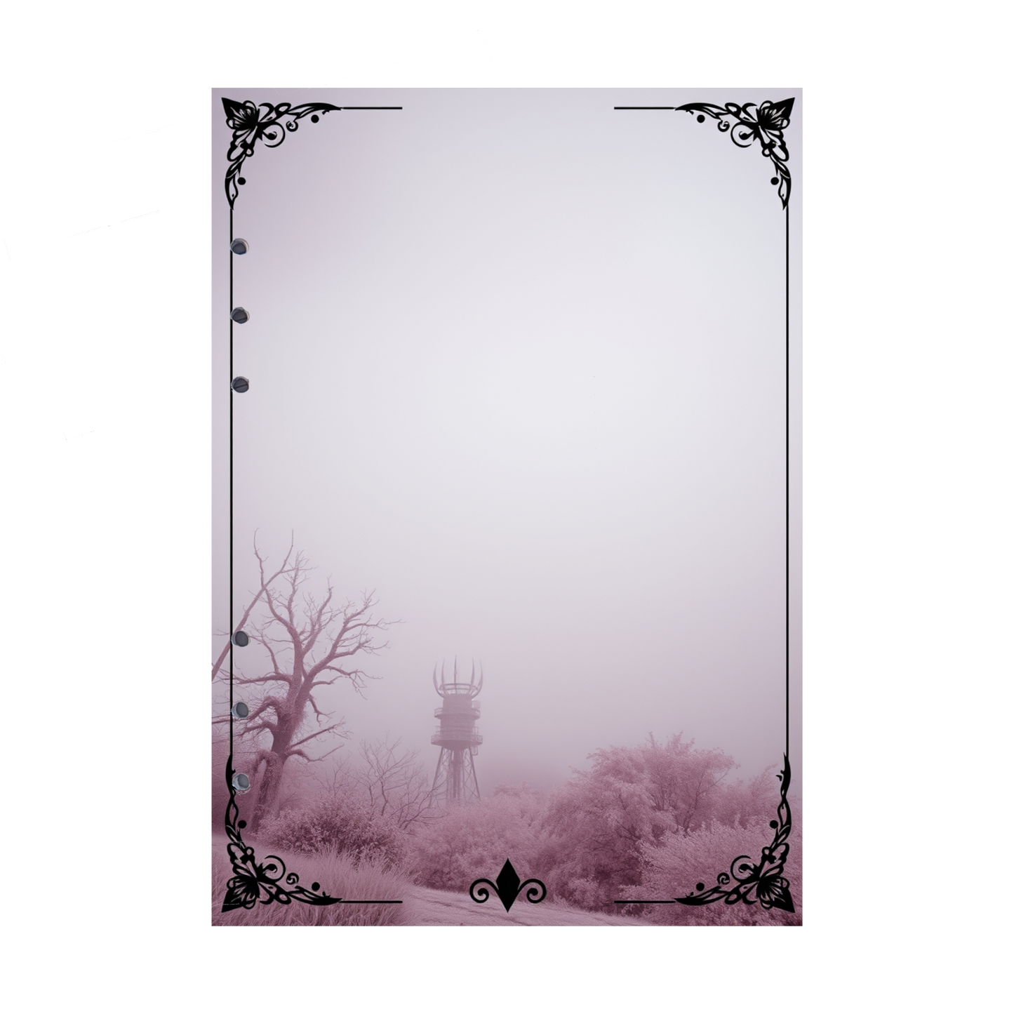 DIN A5 Ringbucheinlagen 6-fach Lochung mit Motiv | Bild Mystic Fog 93