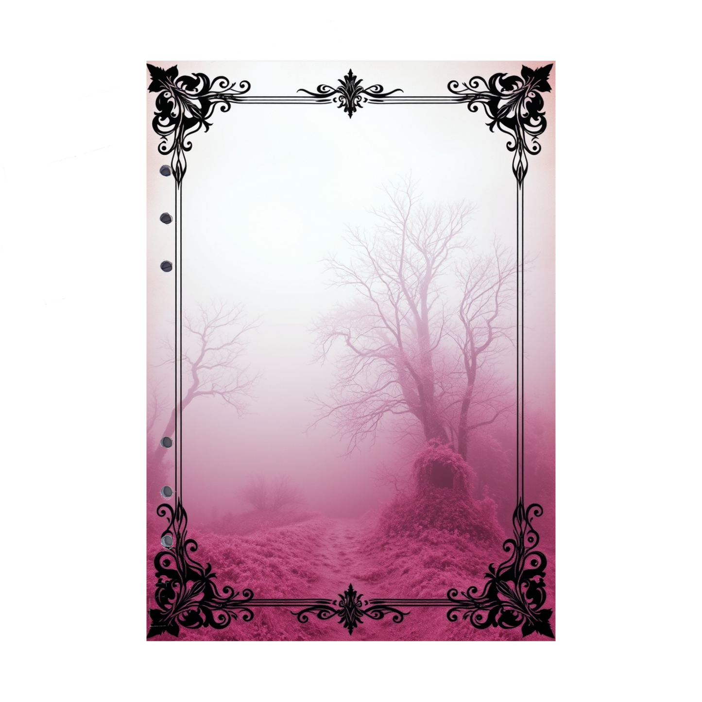 DIN A5 Ringbucheinlagen 6-fach Lochung mit Motiv | Bild Mystic Fog 95
