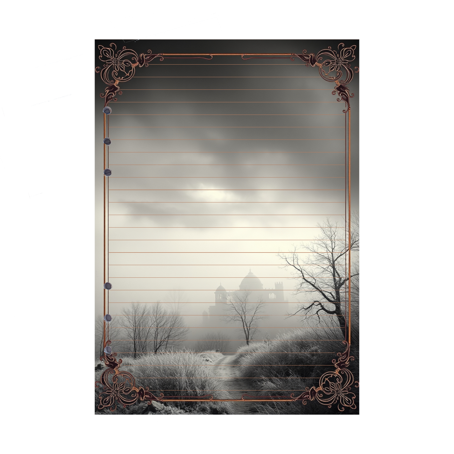 DIN A5 Ringbucheinlagen 6-fach Lochung mit Motiv | Bild Mystic Fog 97
