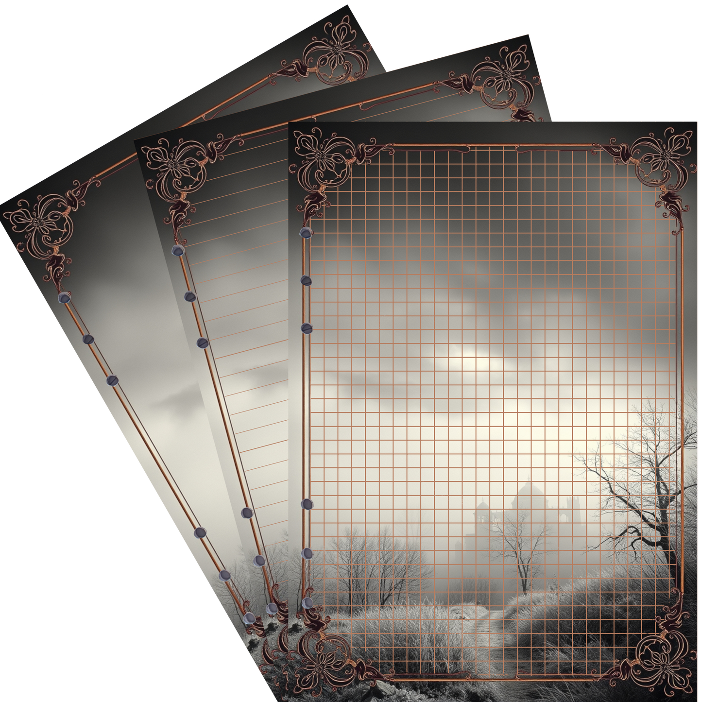 DIN A5 Ringbucheinlagen 6-fach Lochung mit Motiv | Bild Mystic Fog 97