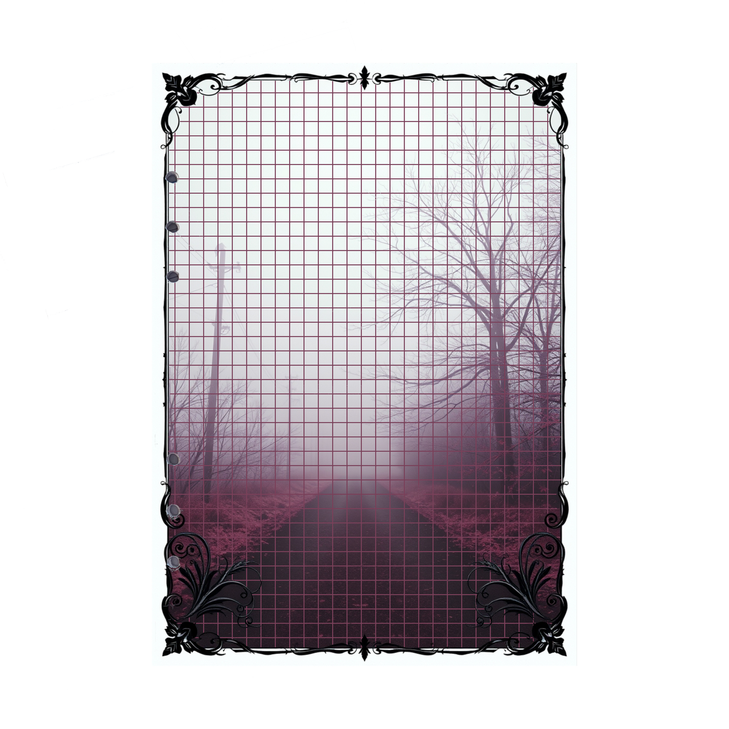 DIN A5 Ringbucheinlagen 6-fach Lochung mit Motiv | Bild Mystic Fog 99