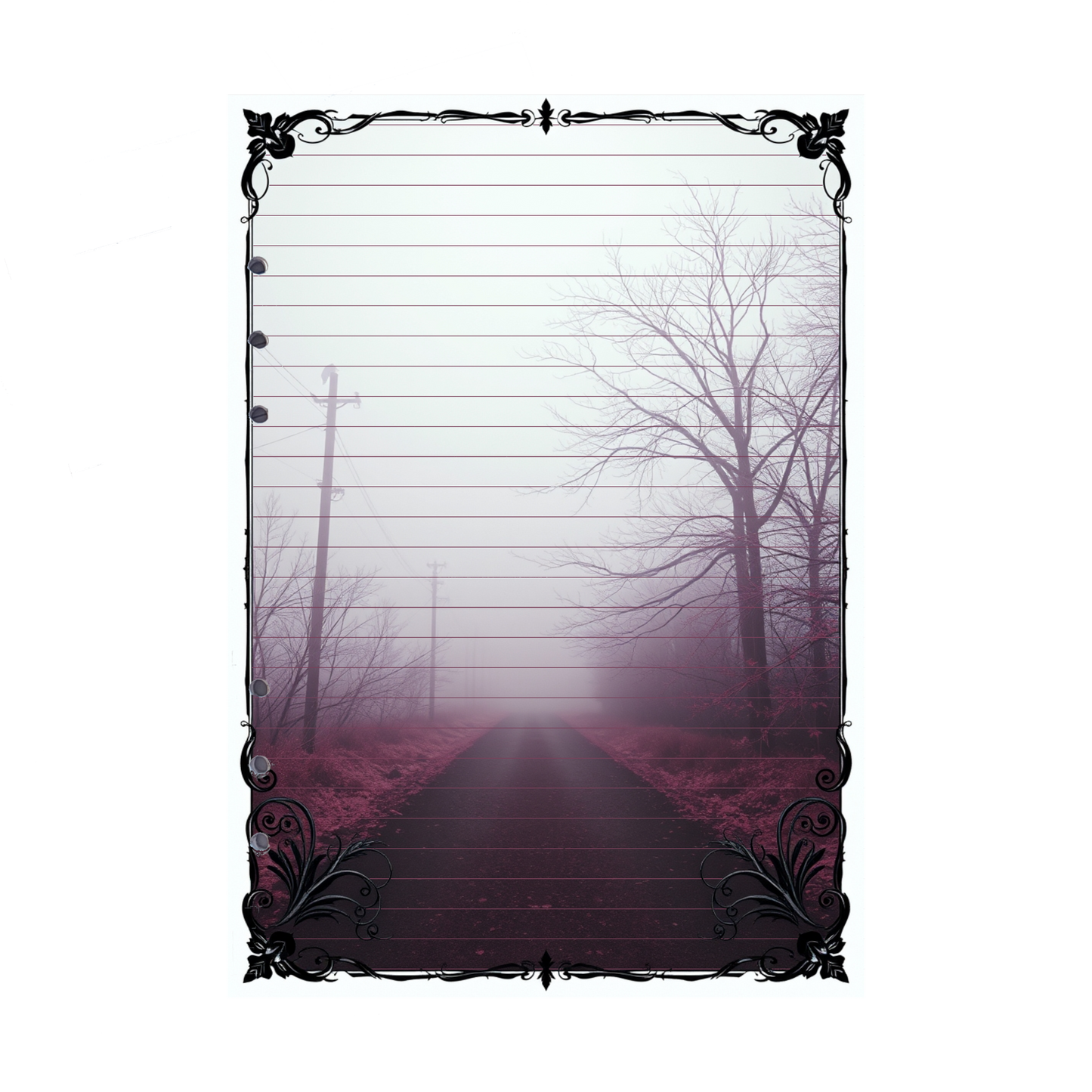 DIN A5 Ringbucheinlagen 6-fach Lochung mit Motiv | Bild Mystic Fog 99