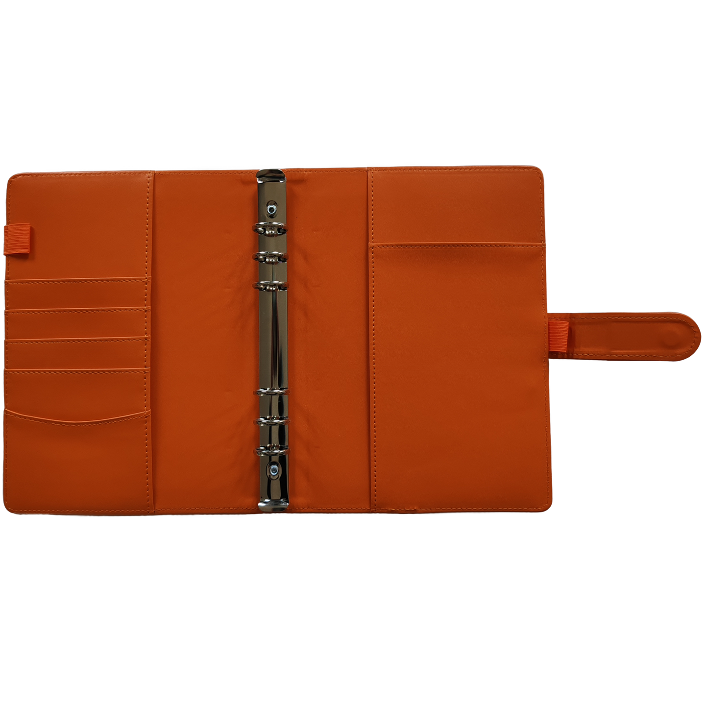 Ringbuch | Ringordner Orange | 6-Ring-Mechanik | DIN A5 | Magnetverschluss