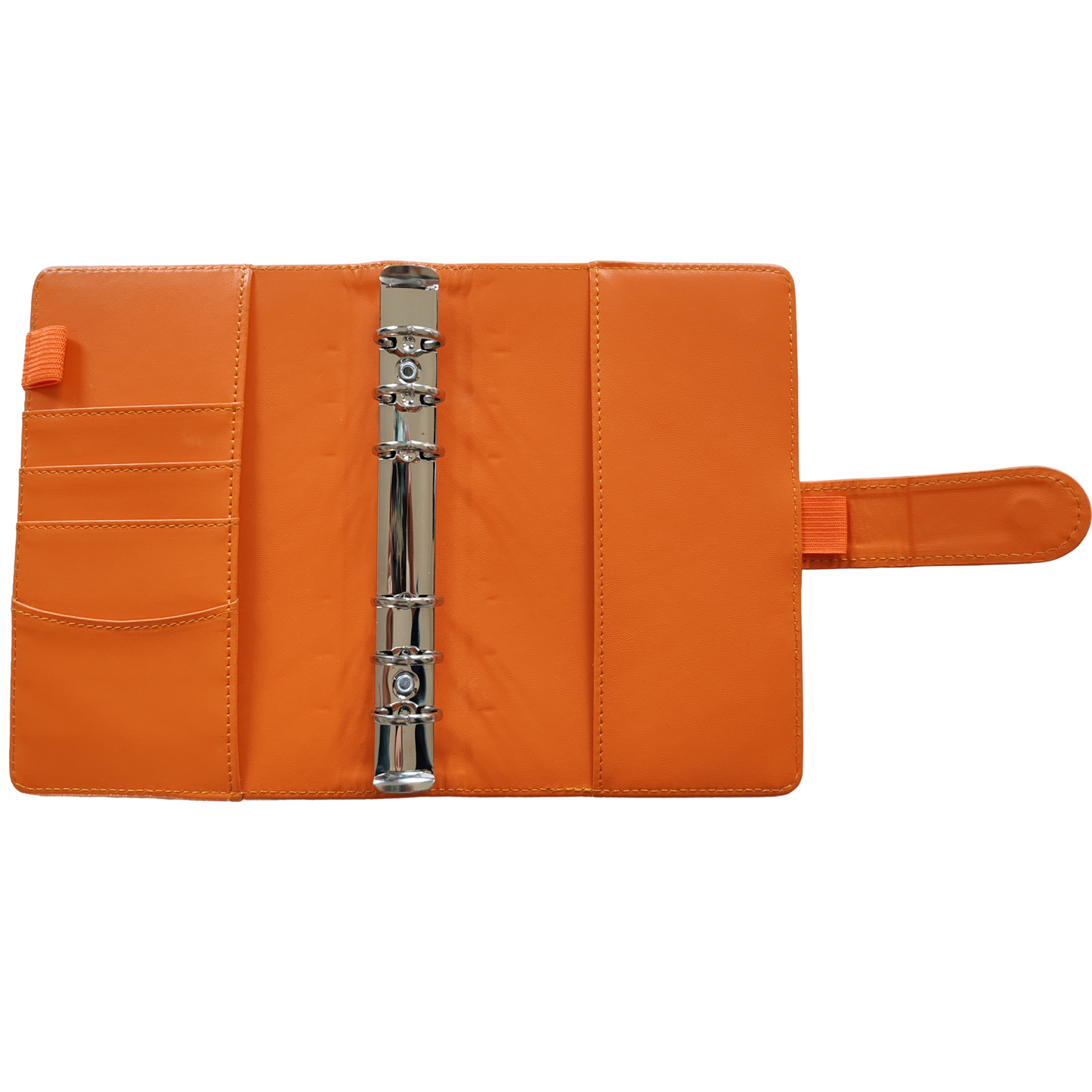 Personal Size / DIN A6 Ringbuch | Ringbinder Orange | 6-Ring-Mechanik