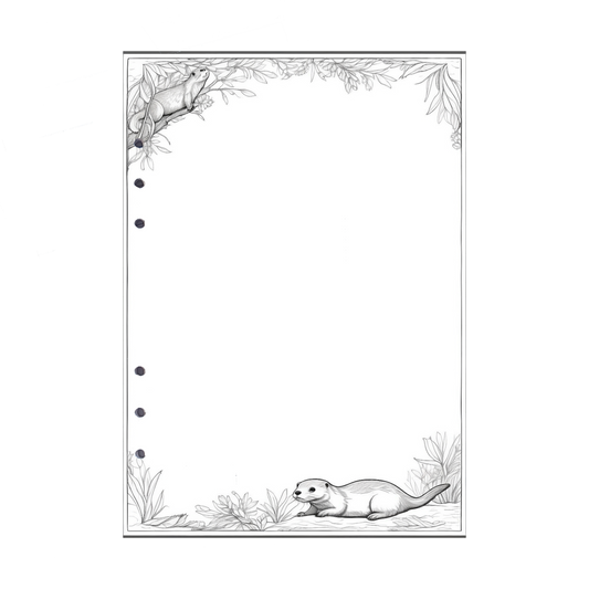 DIN A5 Ringbucheinlagen 6-fach Lochung mit Motiv | Bild Otter 1