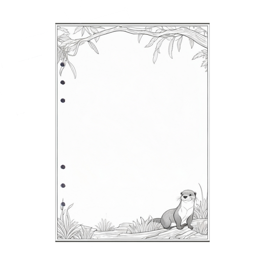 DIN A5 Ringbucheinlagen 6-fach Lochung mit Motiv | Bild Otter 2