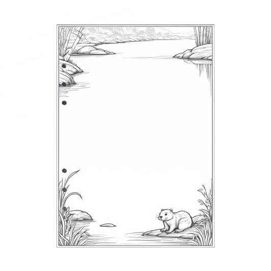 DIN A5 Ringbucheinlagen 6-fach Lochung mit Motiv | Bild Otter 3