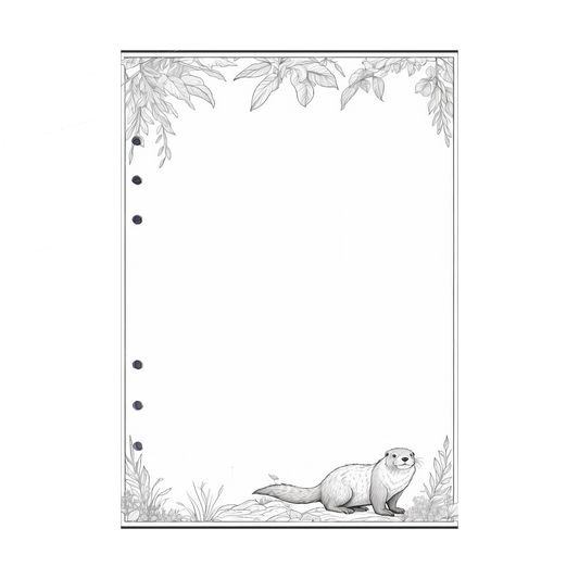 DIN A5 Ringbucheinlagen 6-fach Lochung mit Motiv | Bild Otter 4