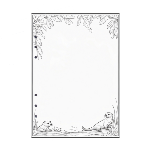 DIN A5 Ringbucheinlagen 6-fach Lochung mit Motiv | Bild Otter 5