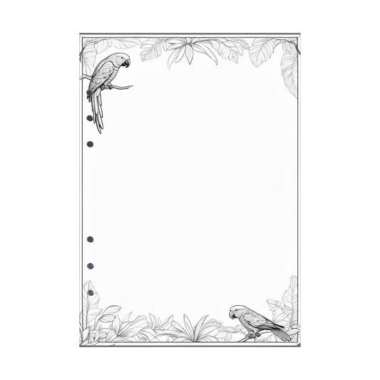 DIN A5 Ringbucheinlagen 6-fach Lochung mit Motiv | Bild Papagei 3