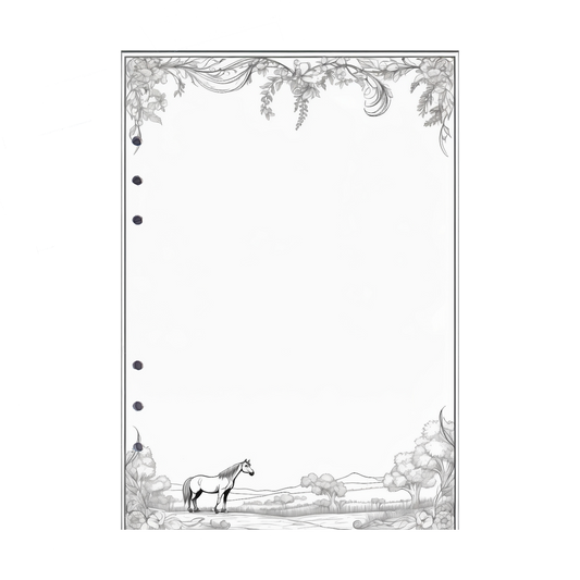 DIN A5 Ringbucheinlagen 6-fach Lochung mit Motiv | Bild Pferd 2