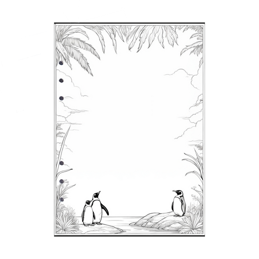 DIN A5 Ringbucheinlagen 6-fach Lochung mit Motiv | Bild Pinguin 4