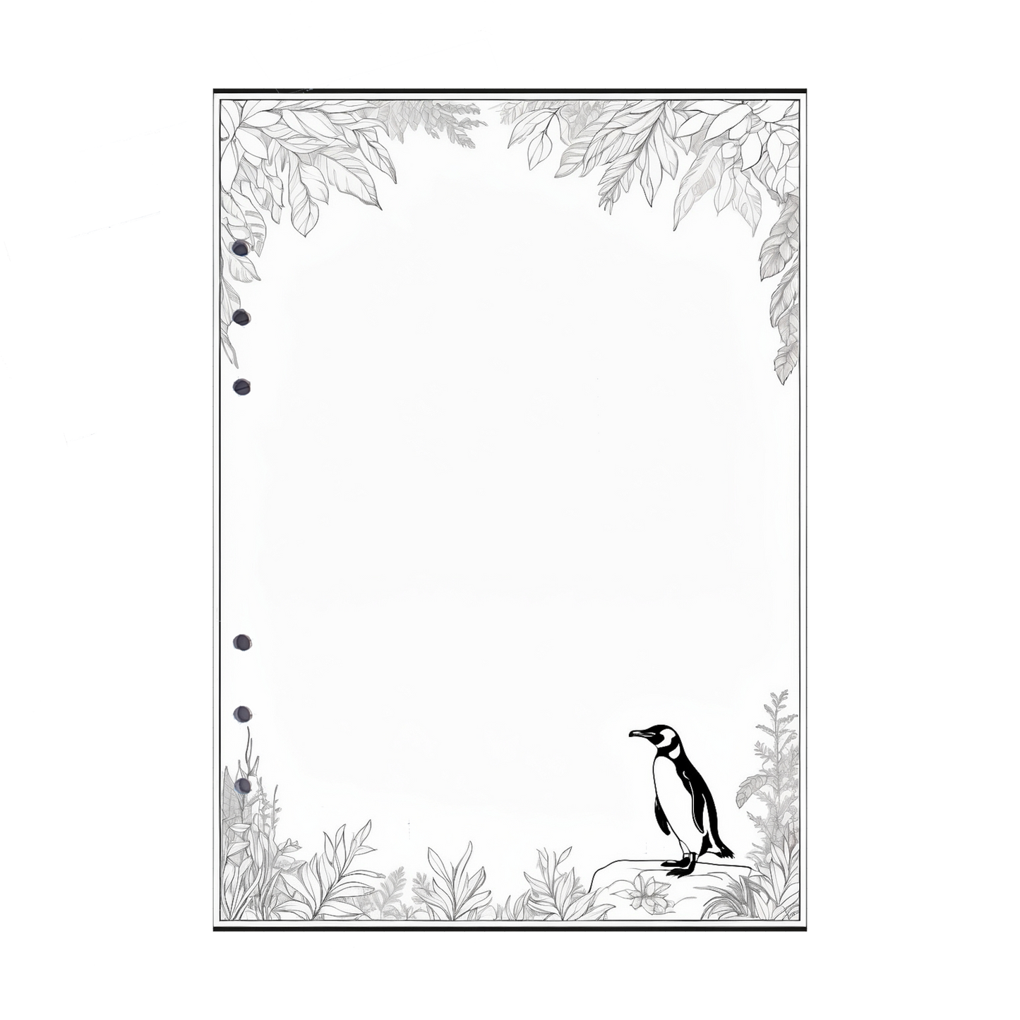 DIN A5 Ringbucheinlagen 6-fach Lochung mit Motiv | Bild Pinguin 5