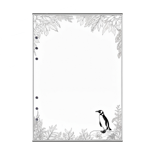 DIN A5 Ringbucheinlagen 6-fach Lochung mit Motiv | Bild Pinguin 5
