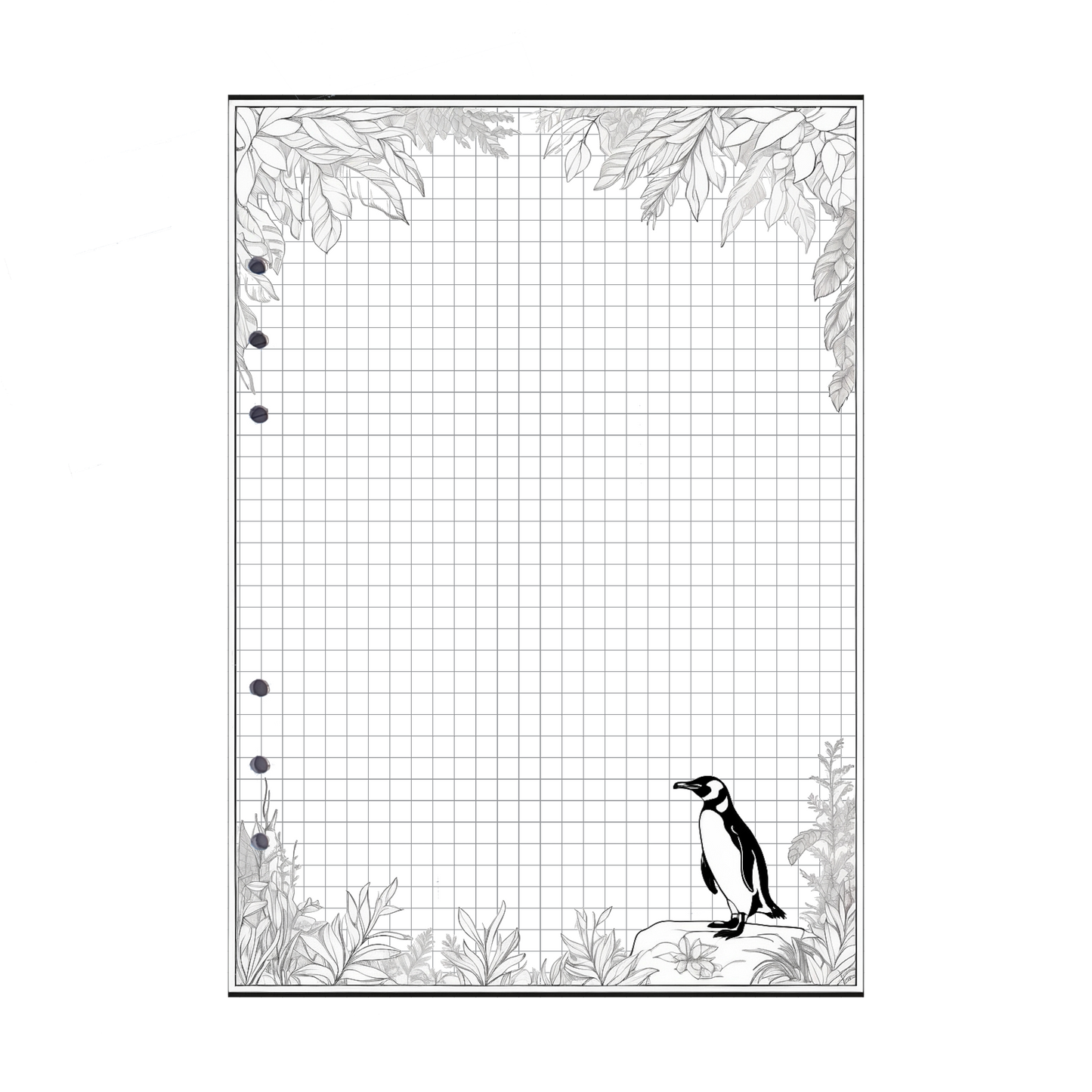 DIN A5 Ringbucheinlagen 6-fach Lochung mit Motiv | Bild Pinguin 5